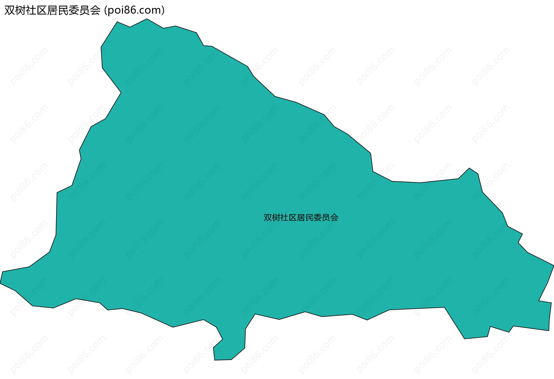 双树社区居民委员会边界地图