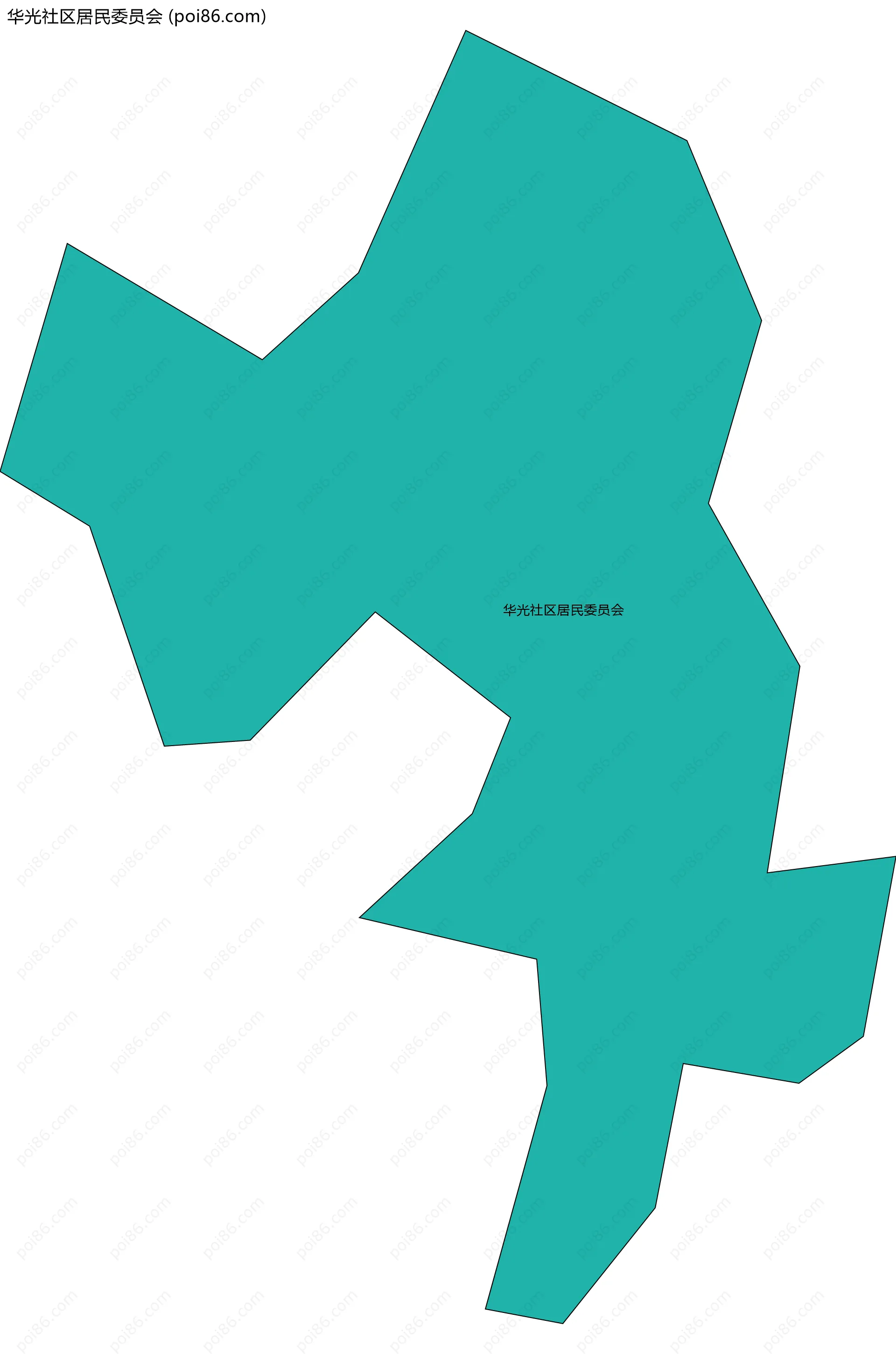 华光社区居民委员会边界地图