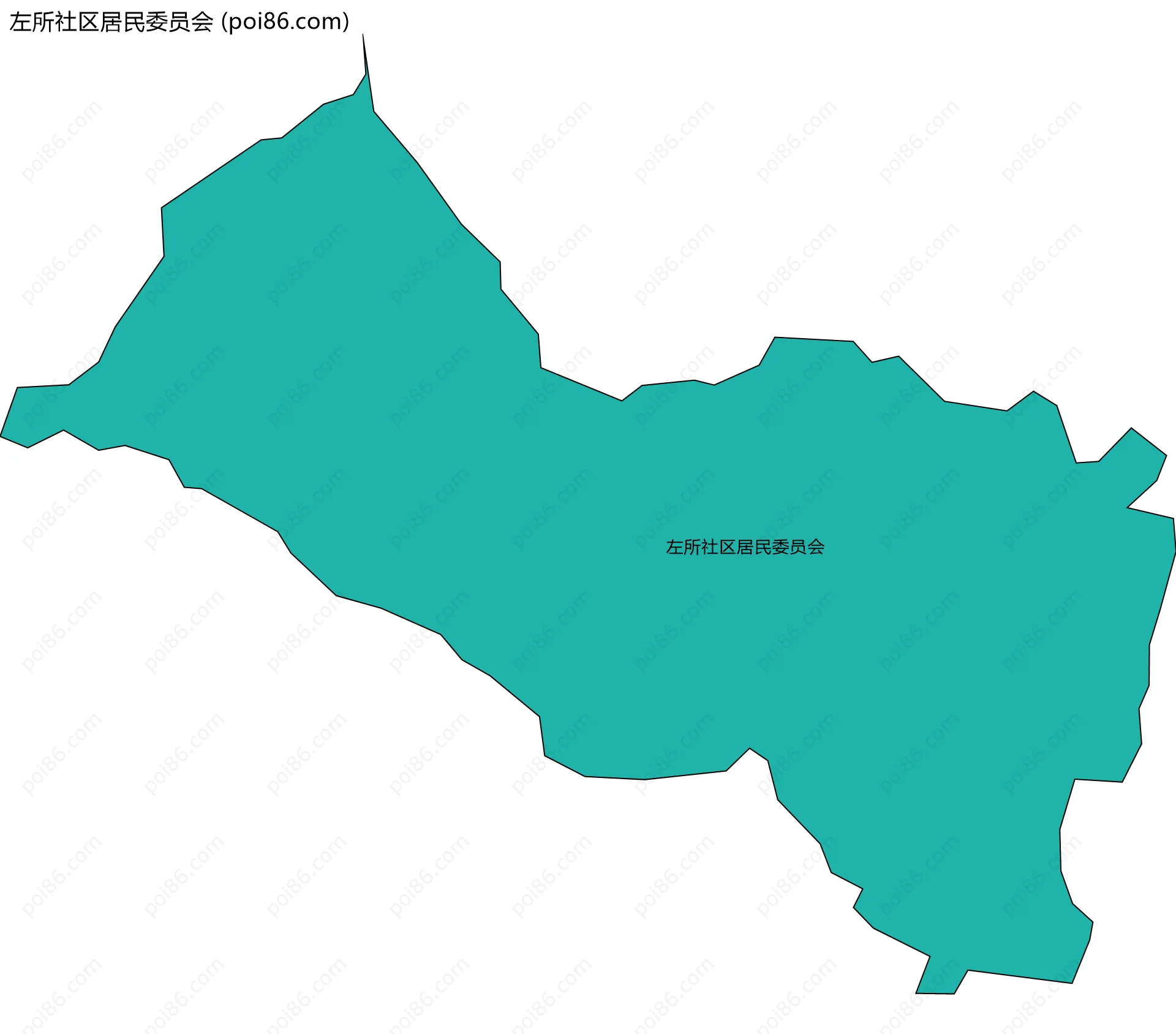 左所社区居民委员会边界地图