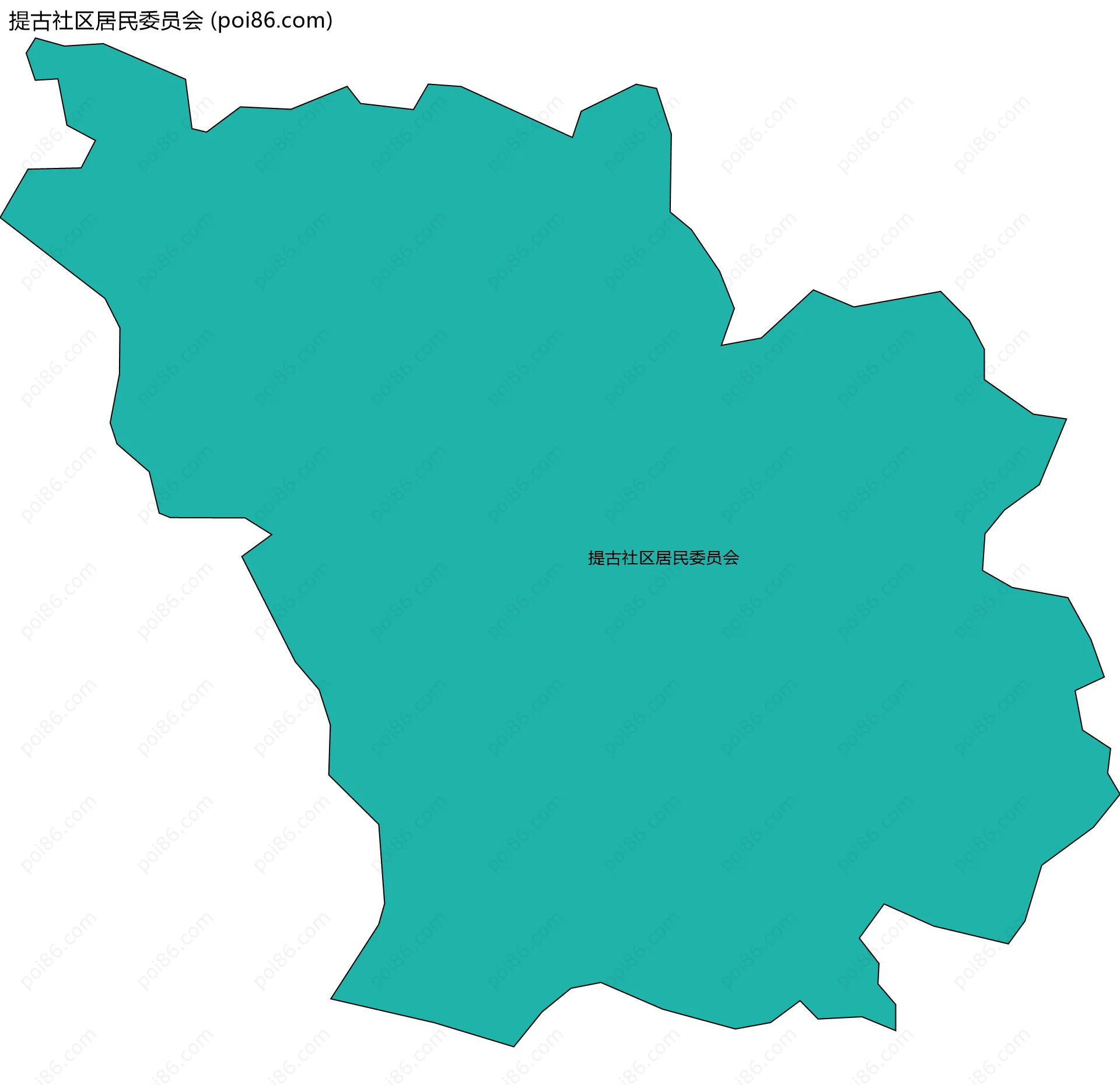 提古社区居民委员会边界地图