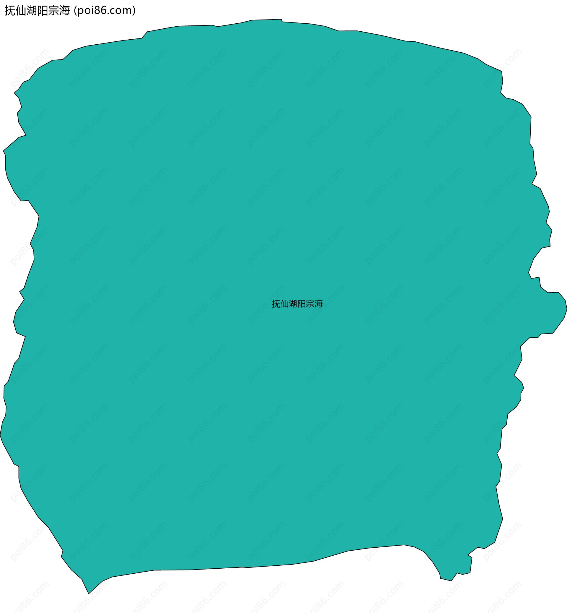 抚仙湖阳宗海边界地图