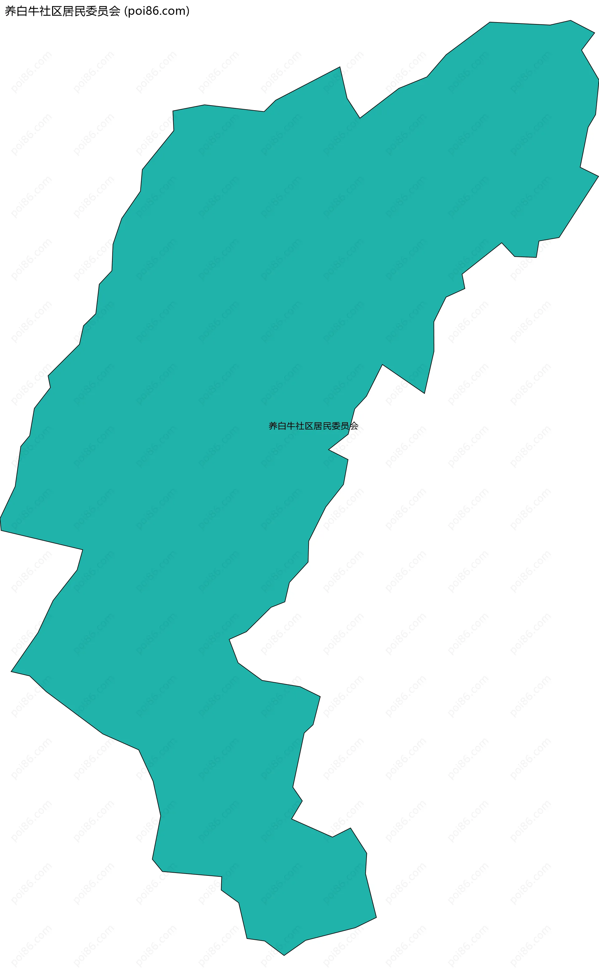养白牛社区居民委员会边界地图