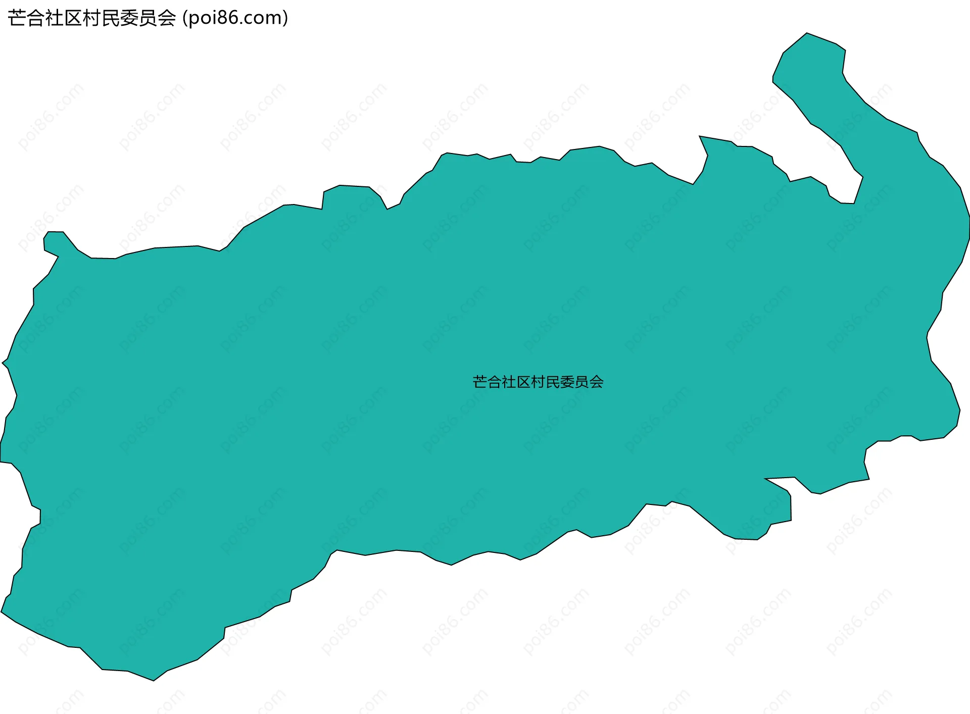 芒合社区村民委员会边界地图