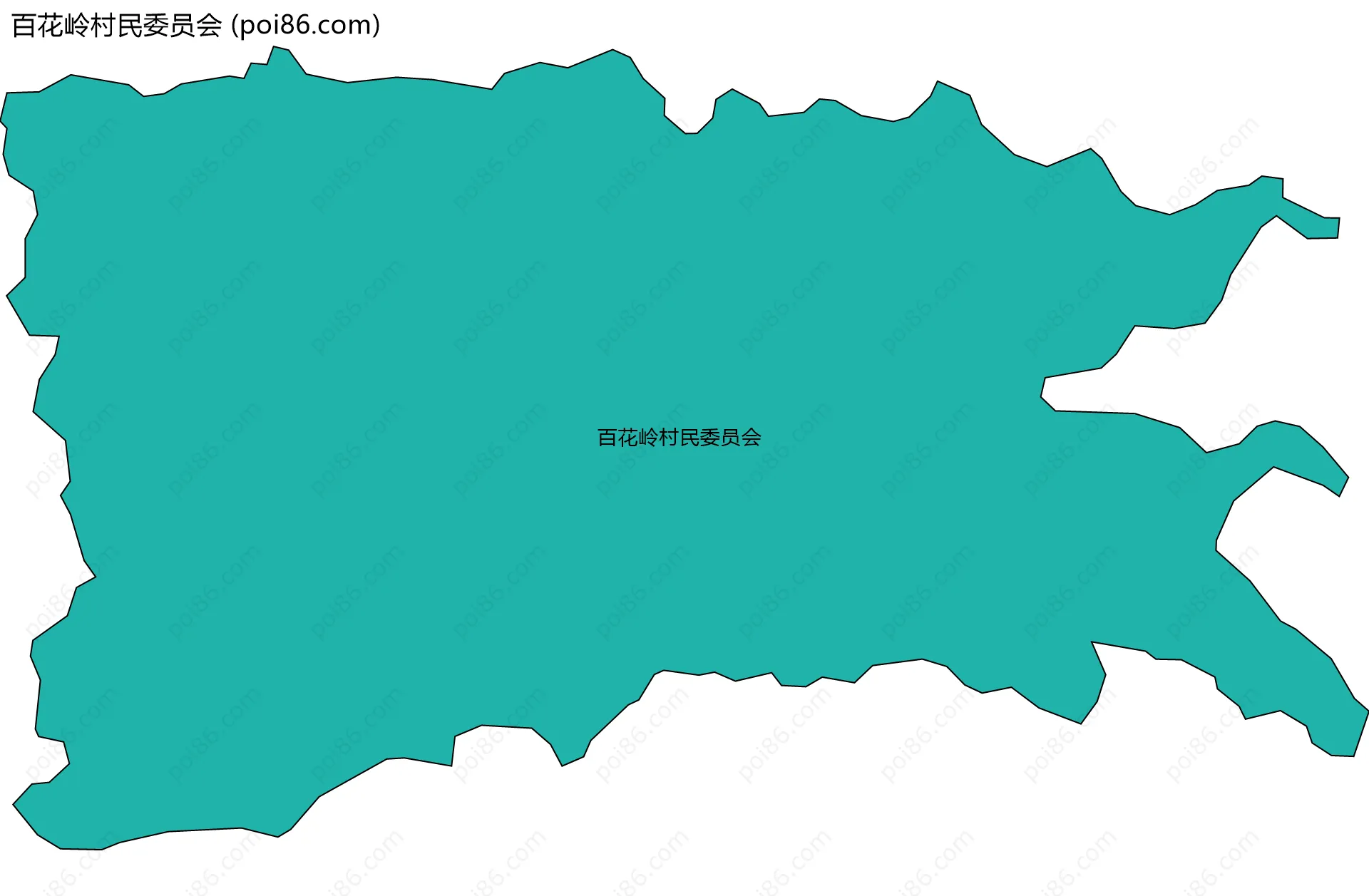 百花岭村民委员会边界地图