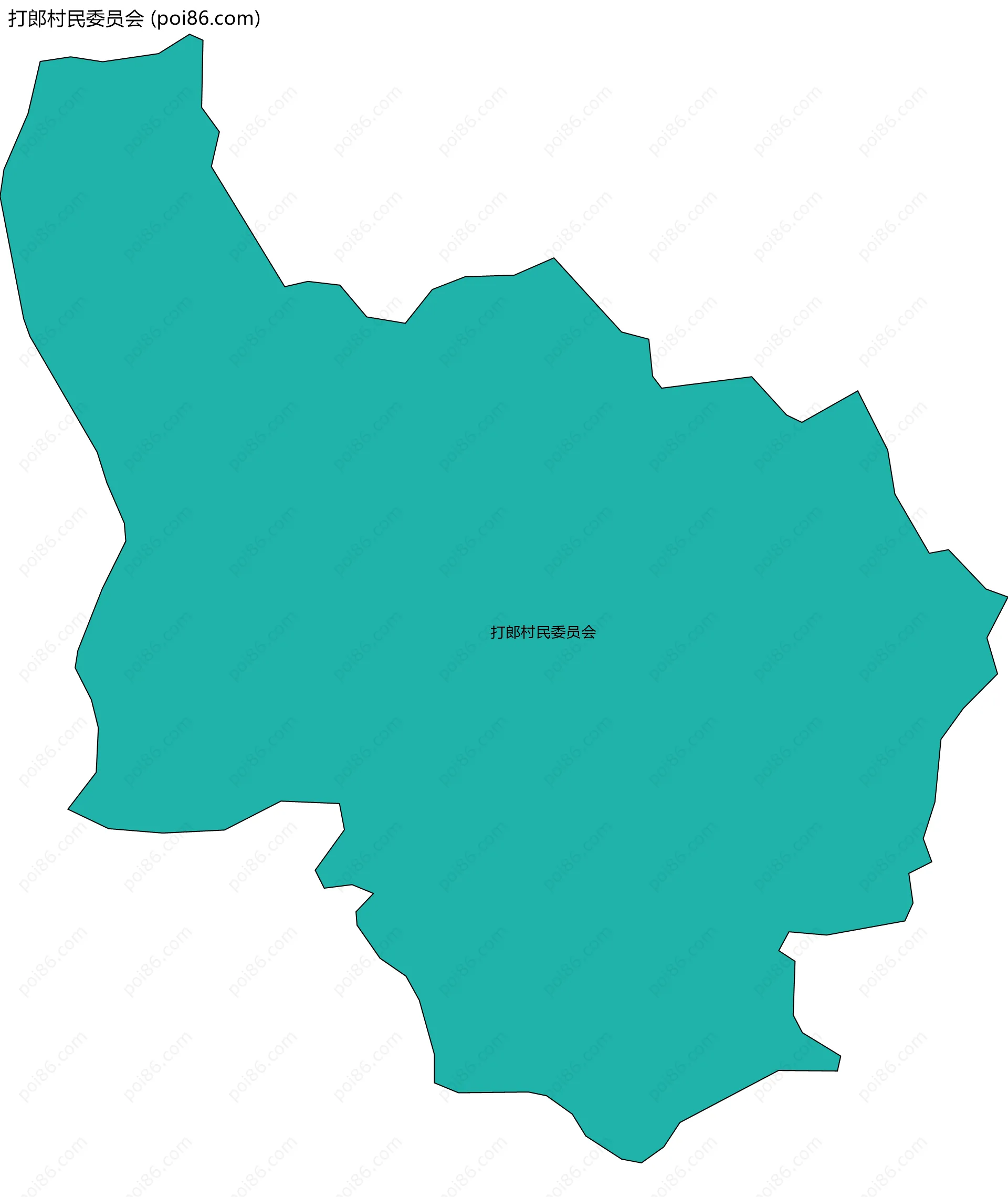 打郎村民委员会边界地图