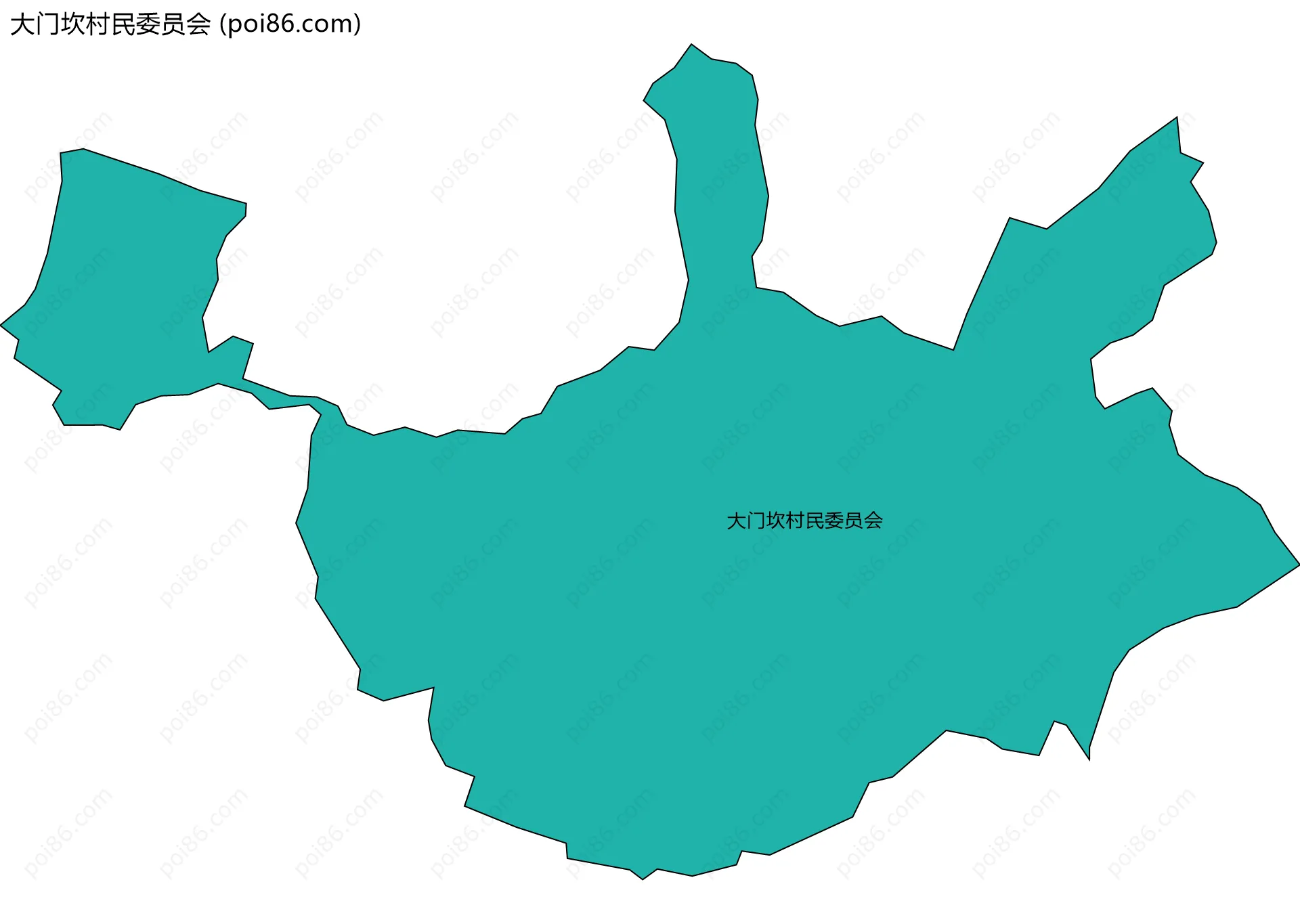 大门坎村民委员会边界地图