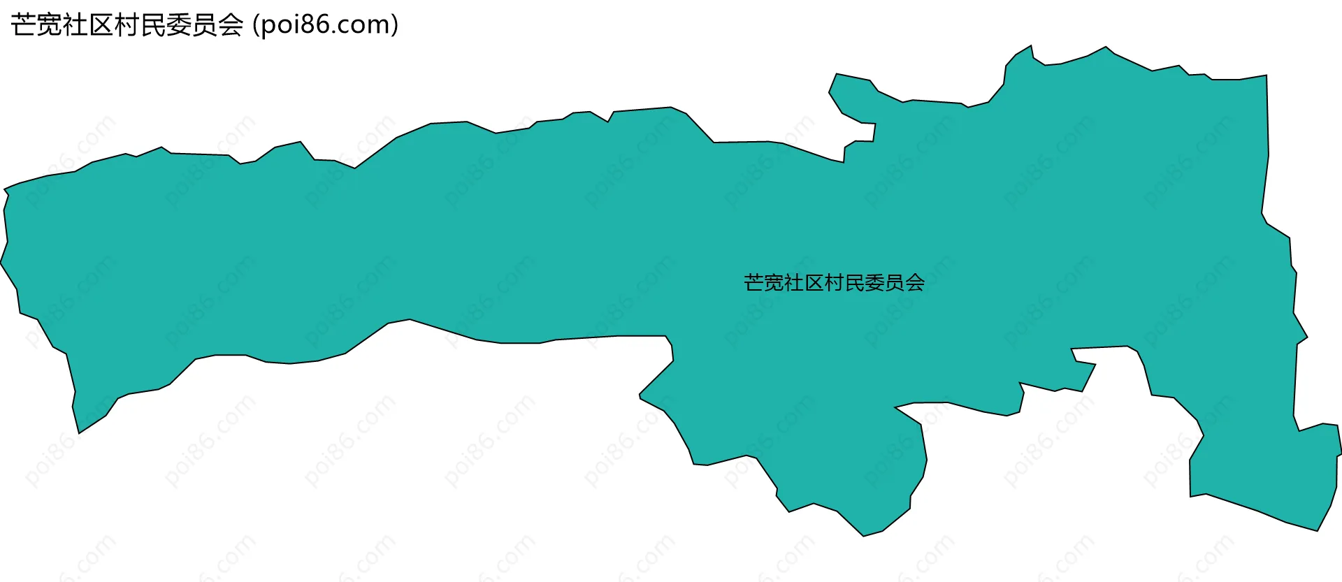 芒宽社区村民委员会边界地图
