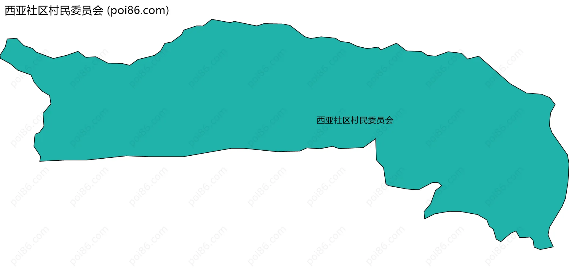 西亚社区村民委员会边界地图