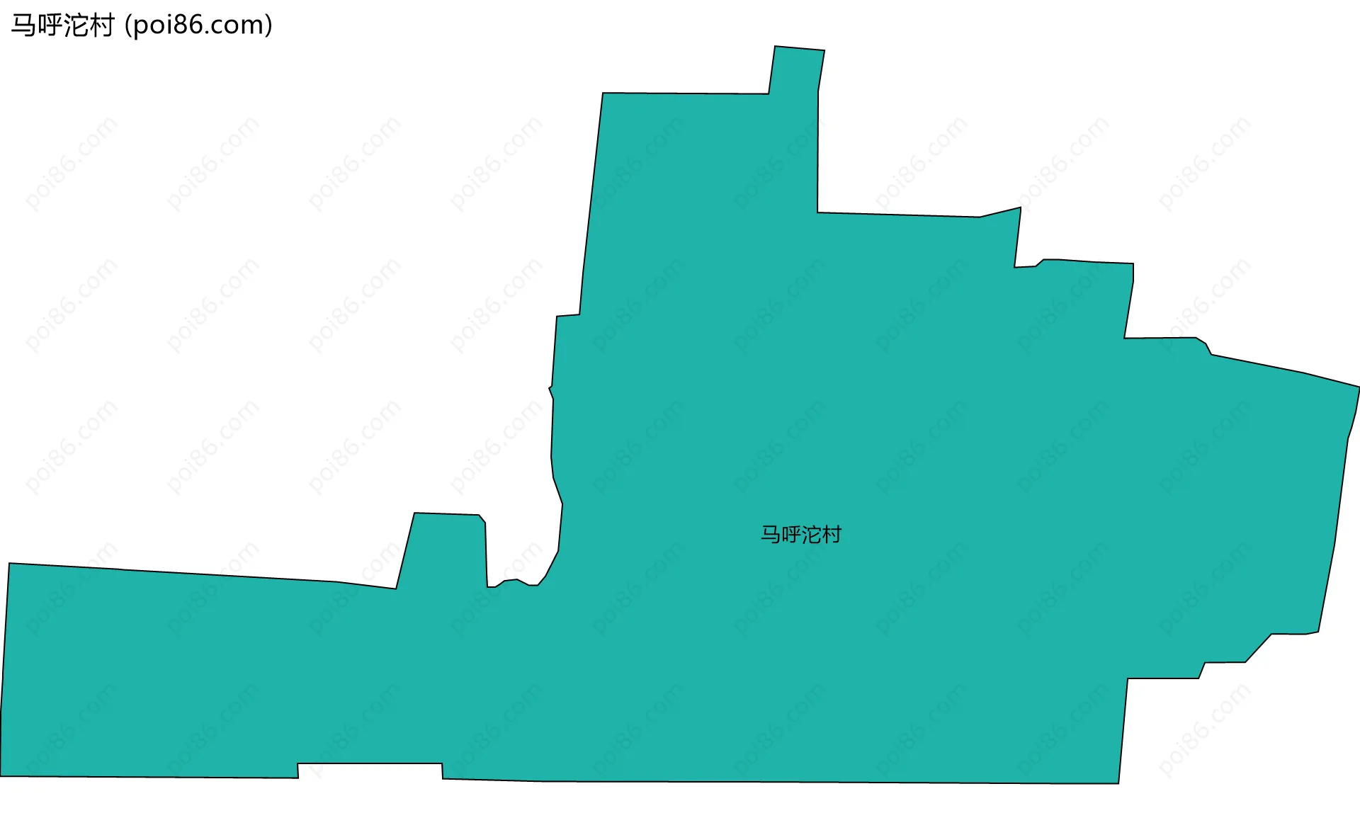 马呼沱村边界地图