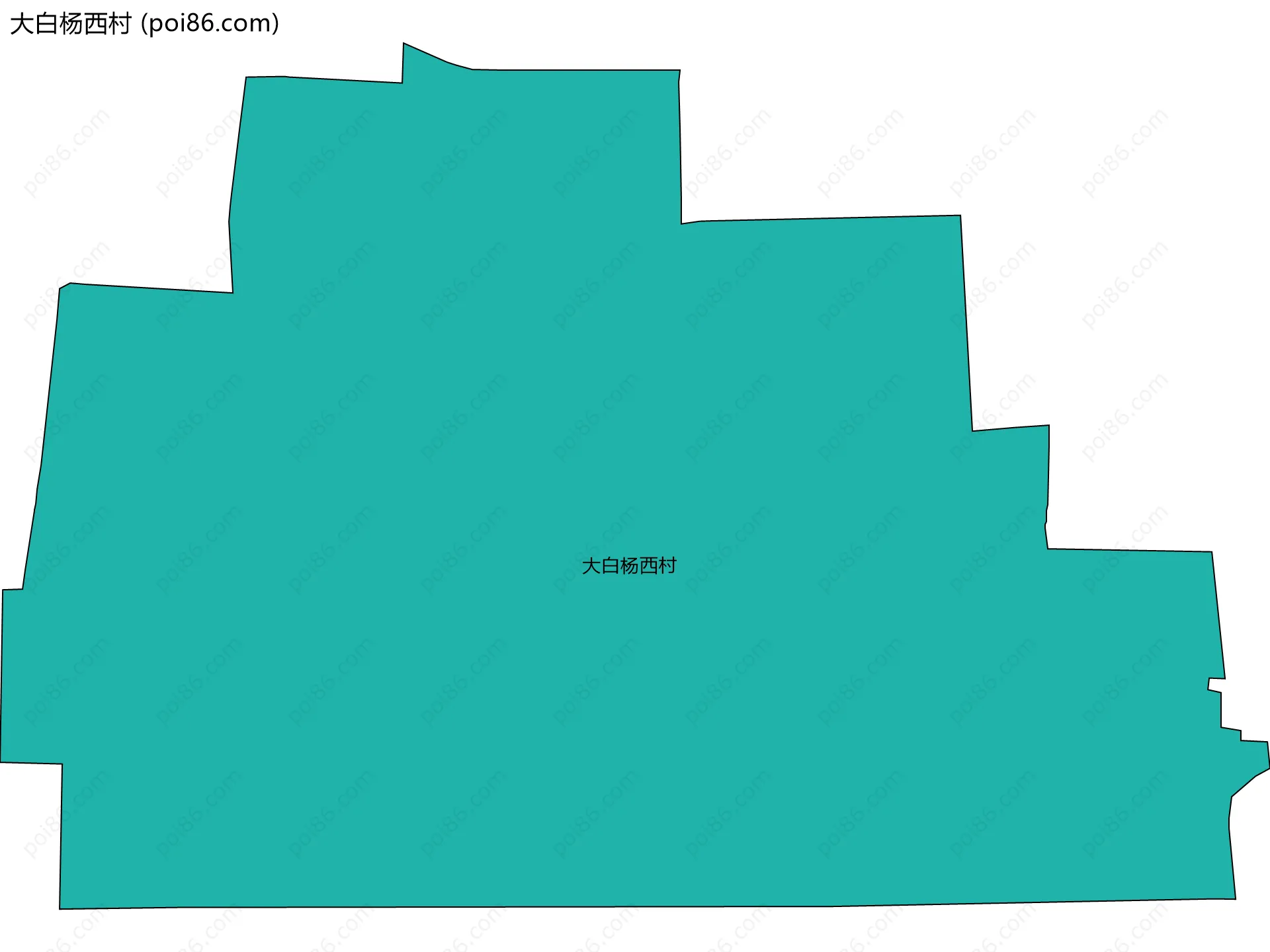 大白杨西村边界地图