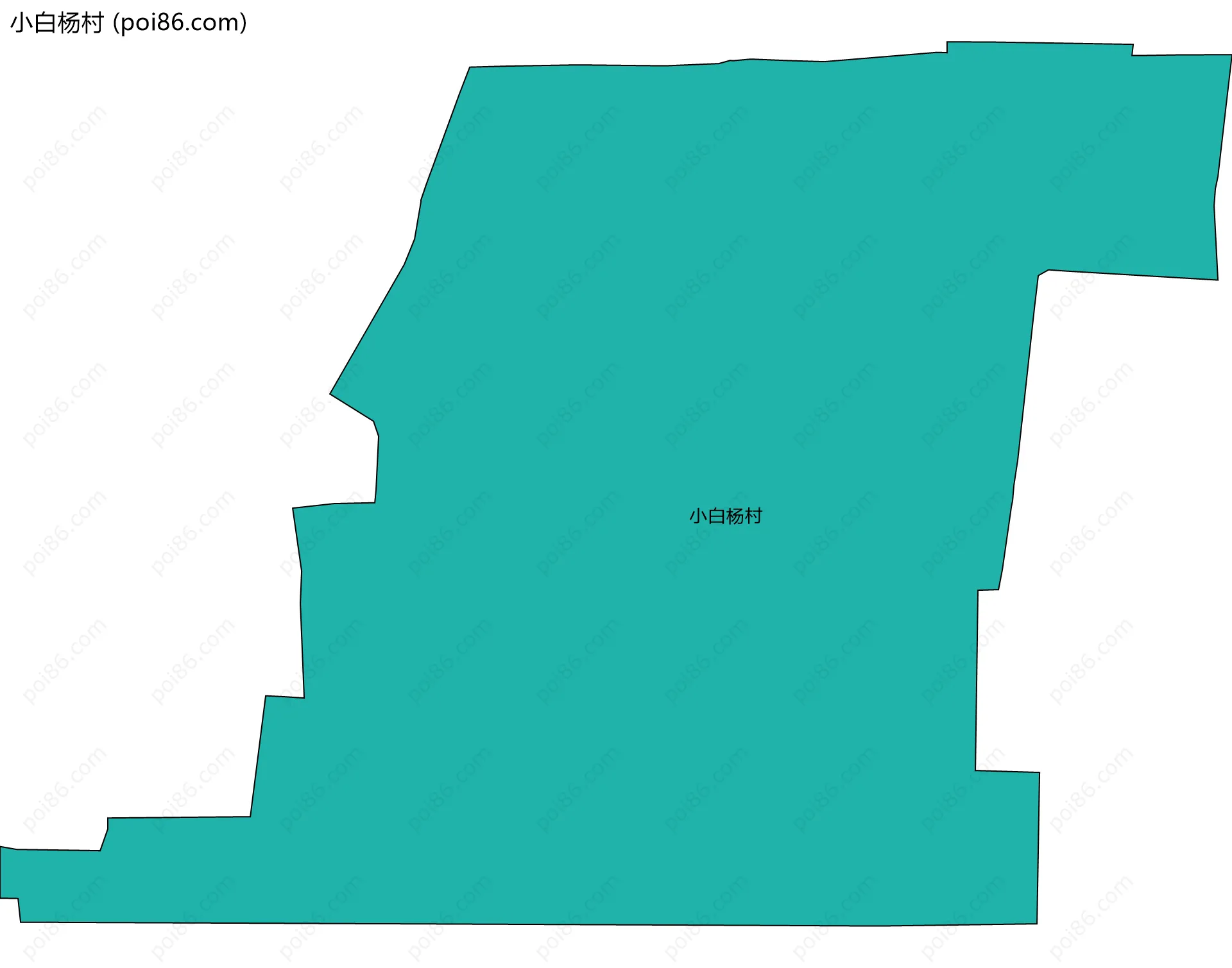 小白杨村边界地图