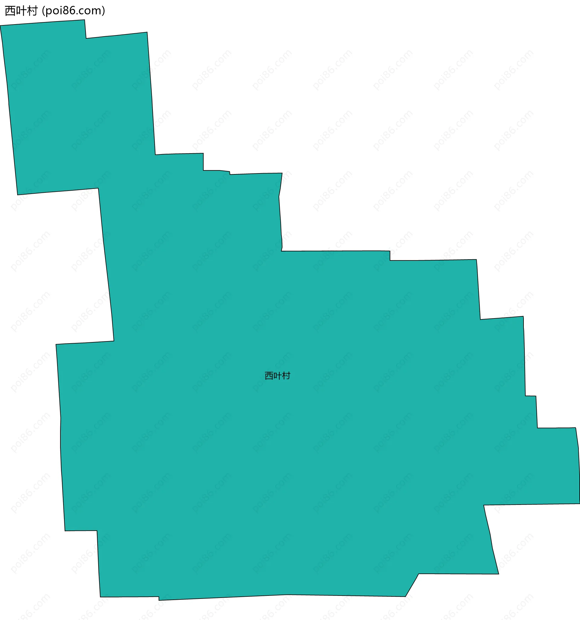 西叶村边界地图