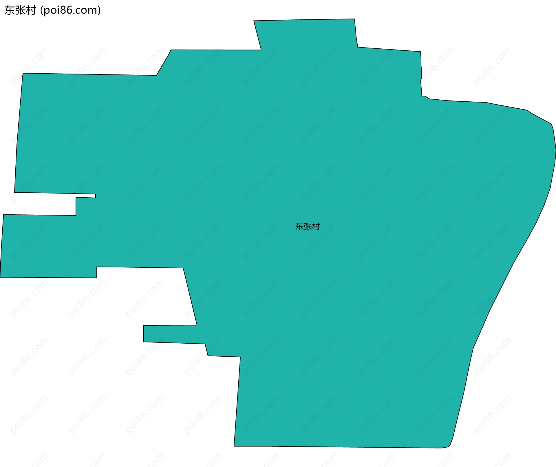 东张村边界地图
