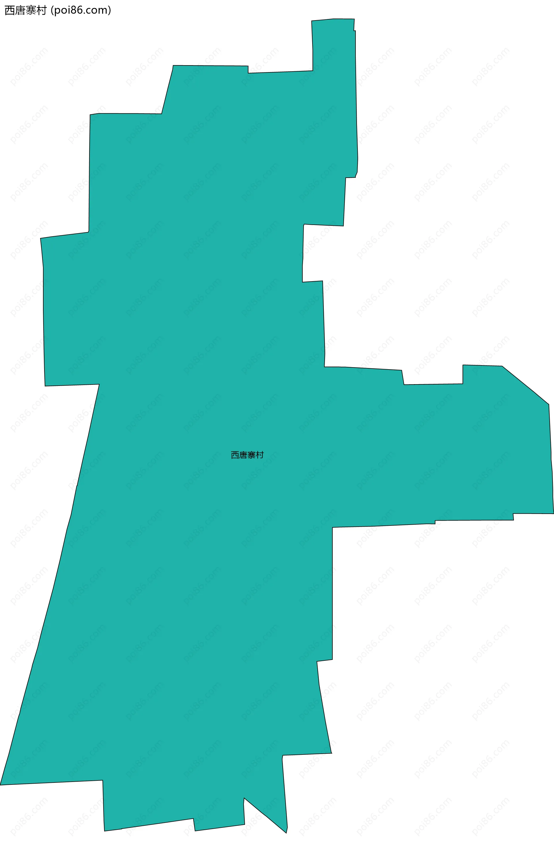 西唐寨村边界地图