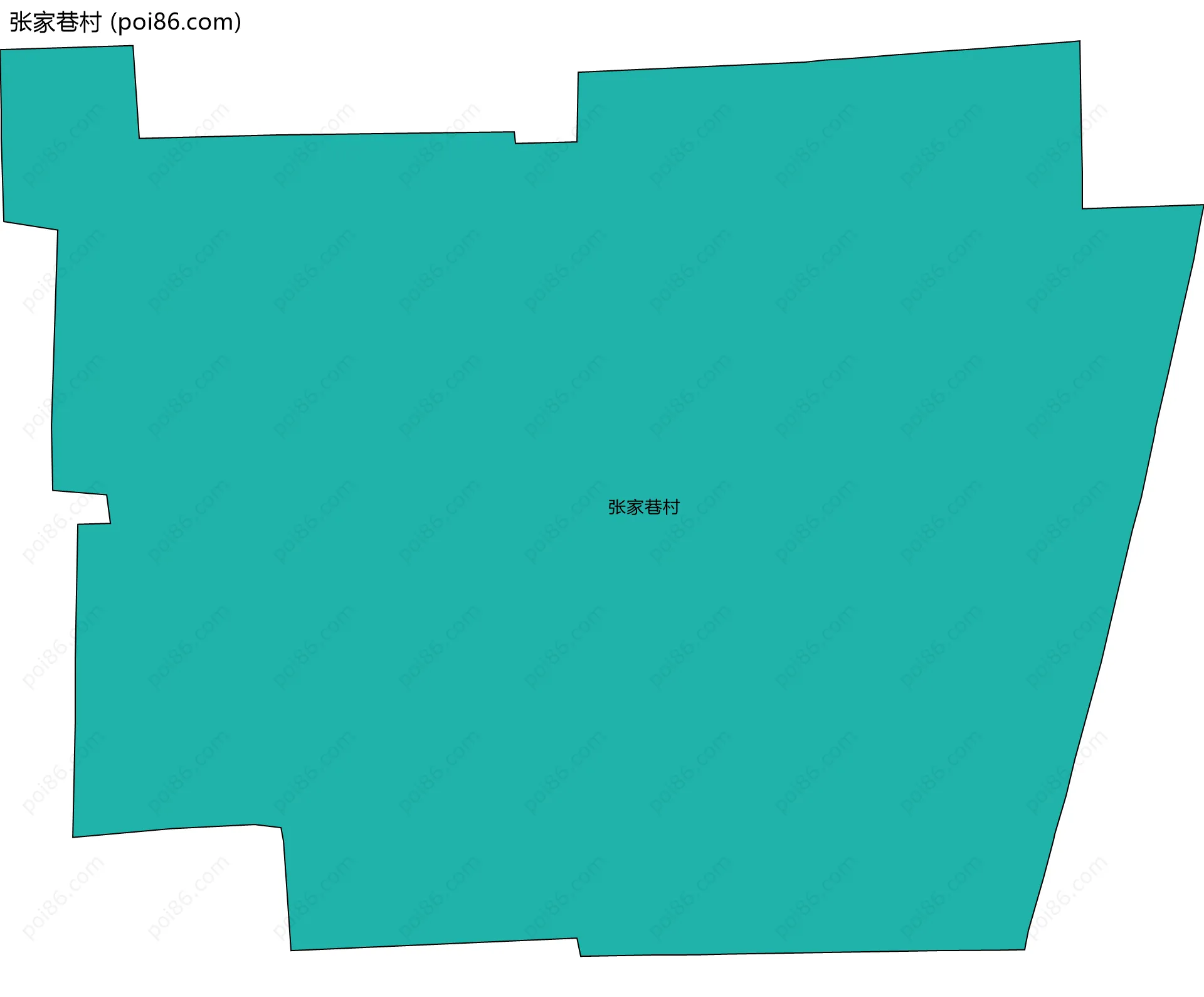 张家巷村边界地图