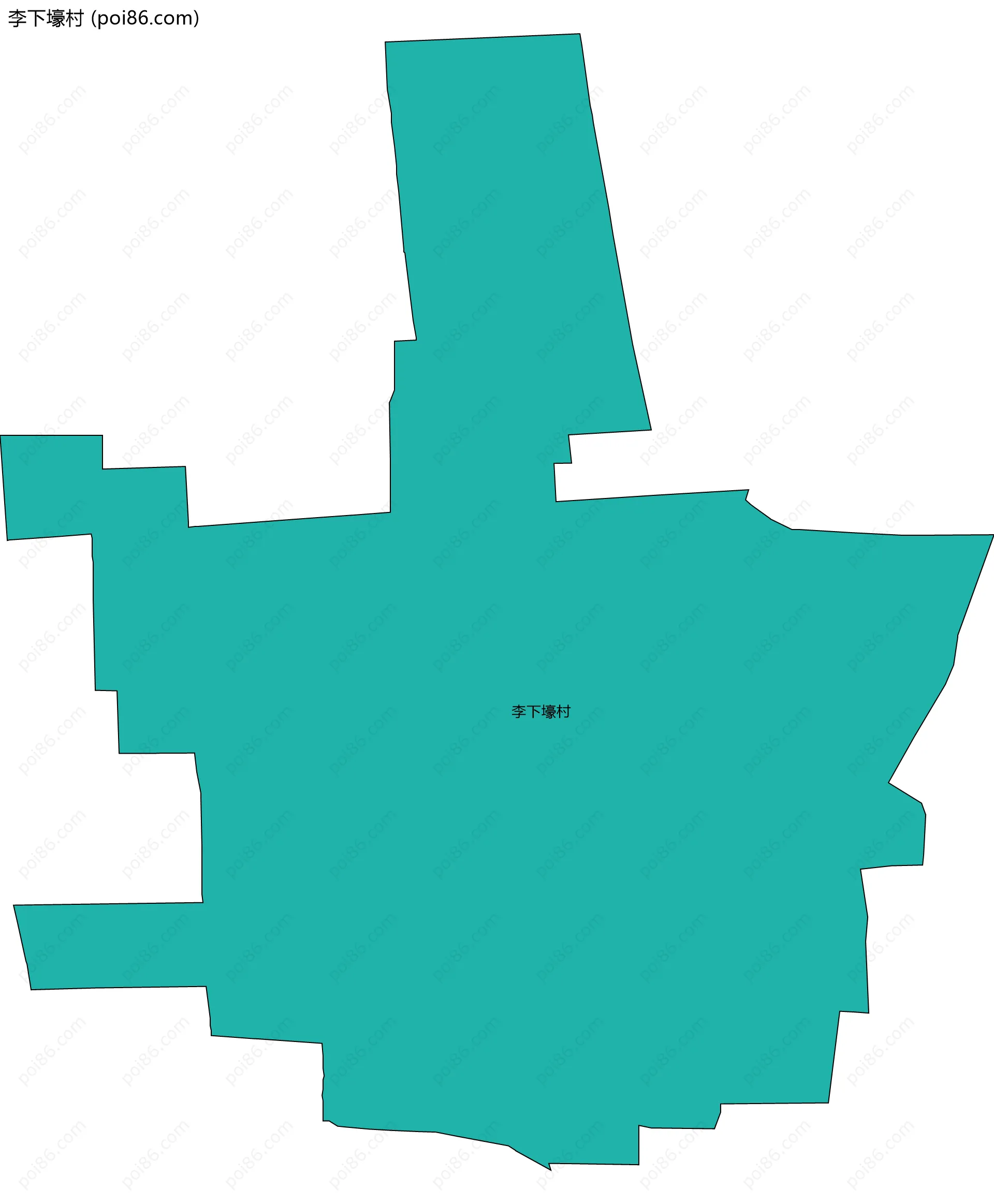 李下壕村边界地图