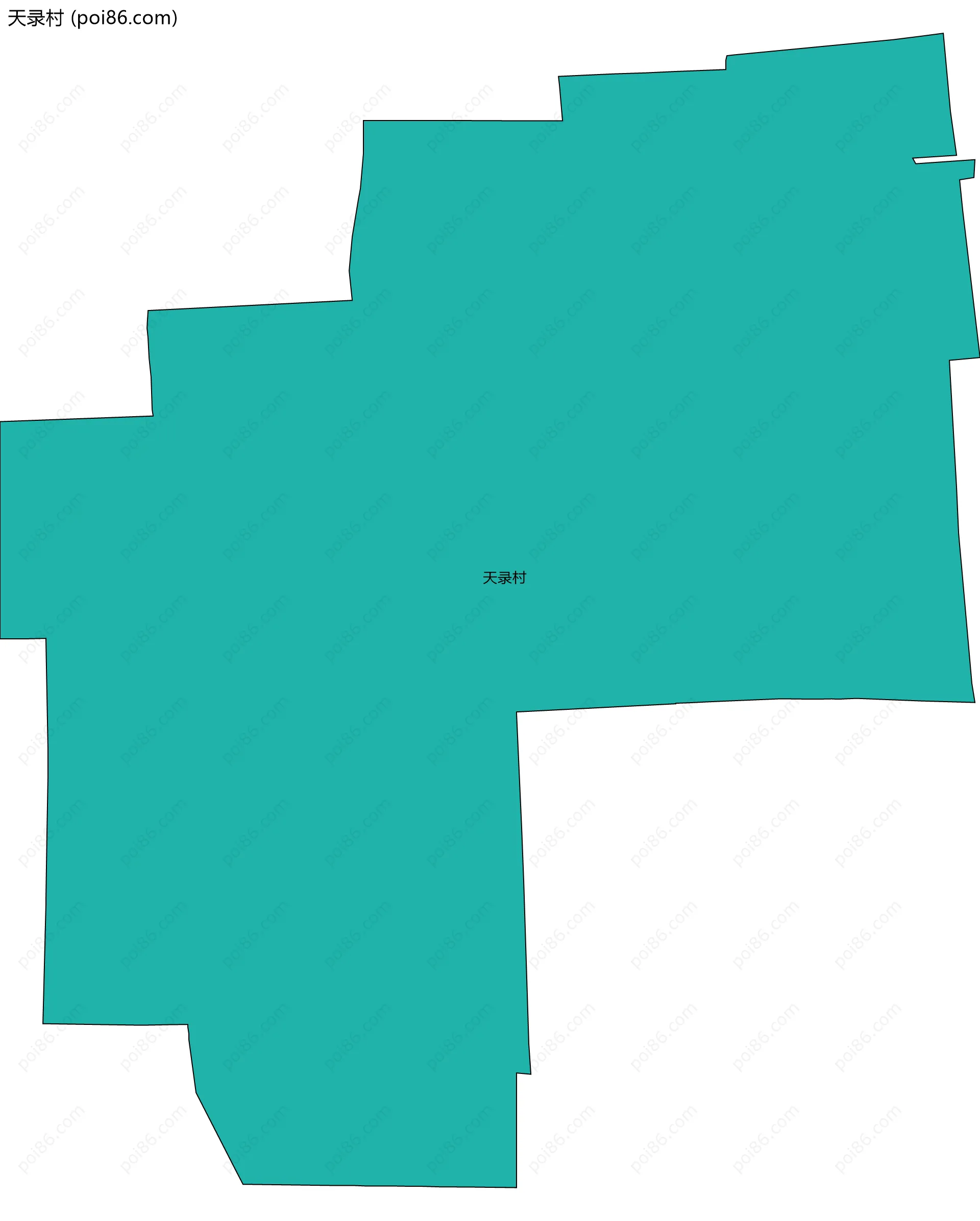 天录村边界地图