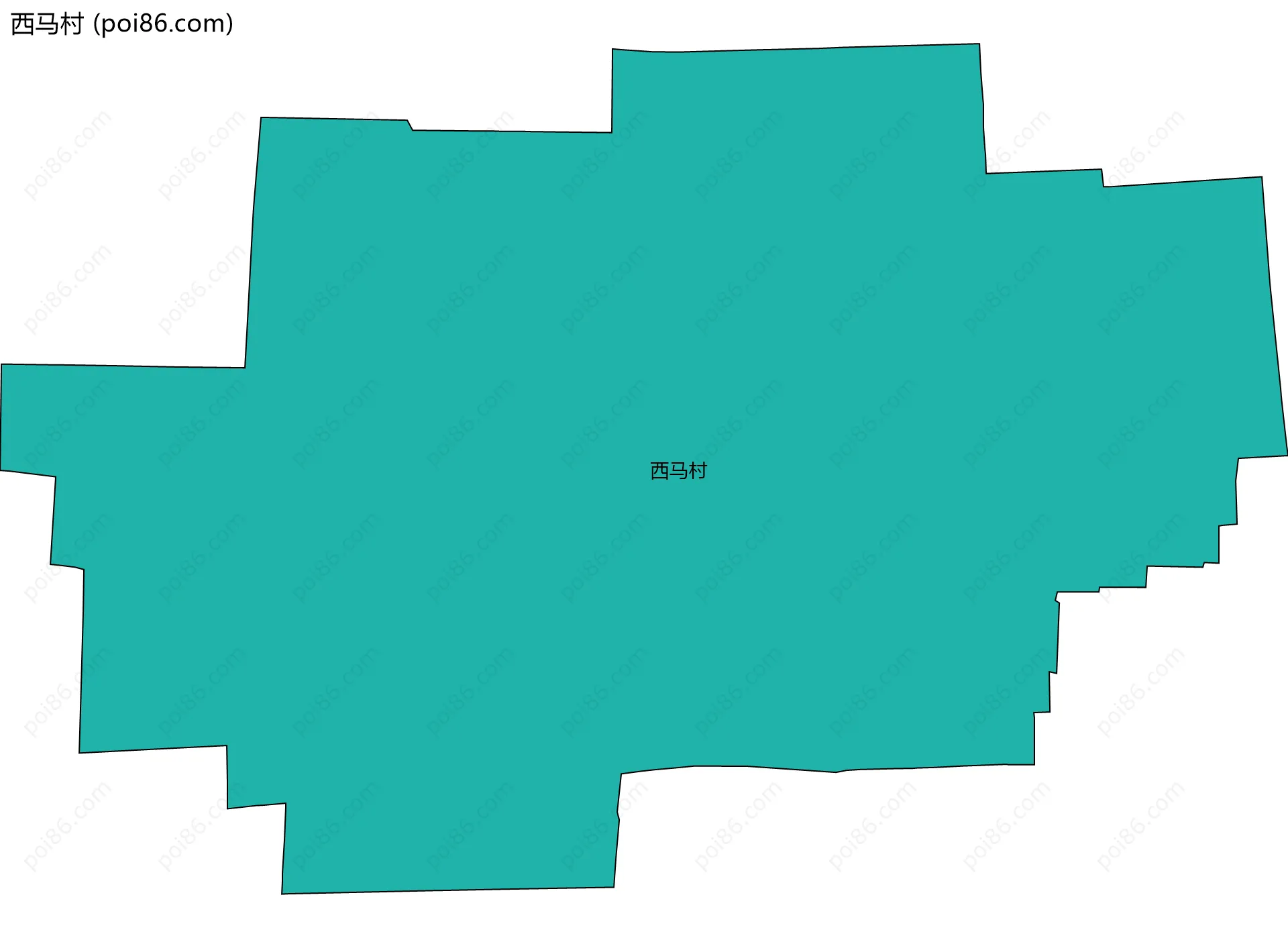 西马村边界地图