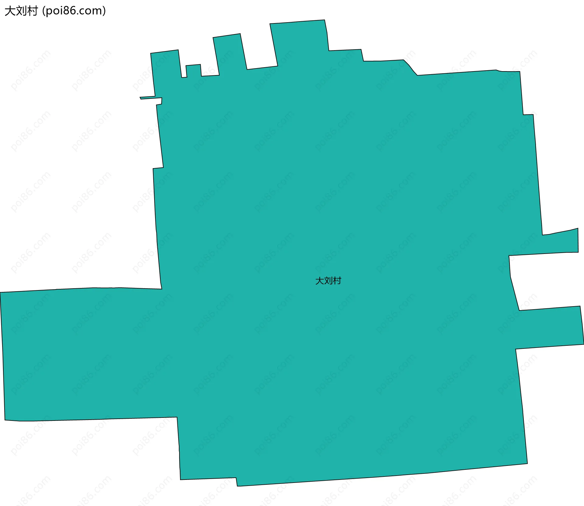 大刘村边界地图