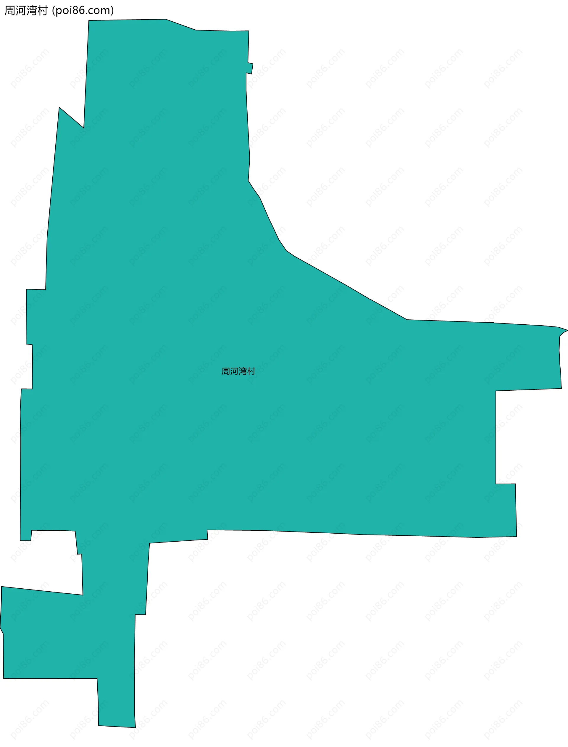 周河湾村边界地图