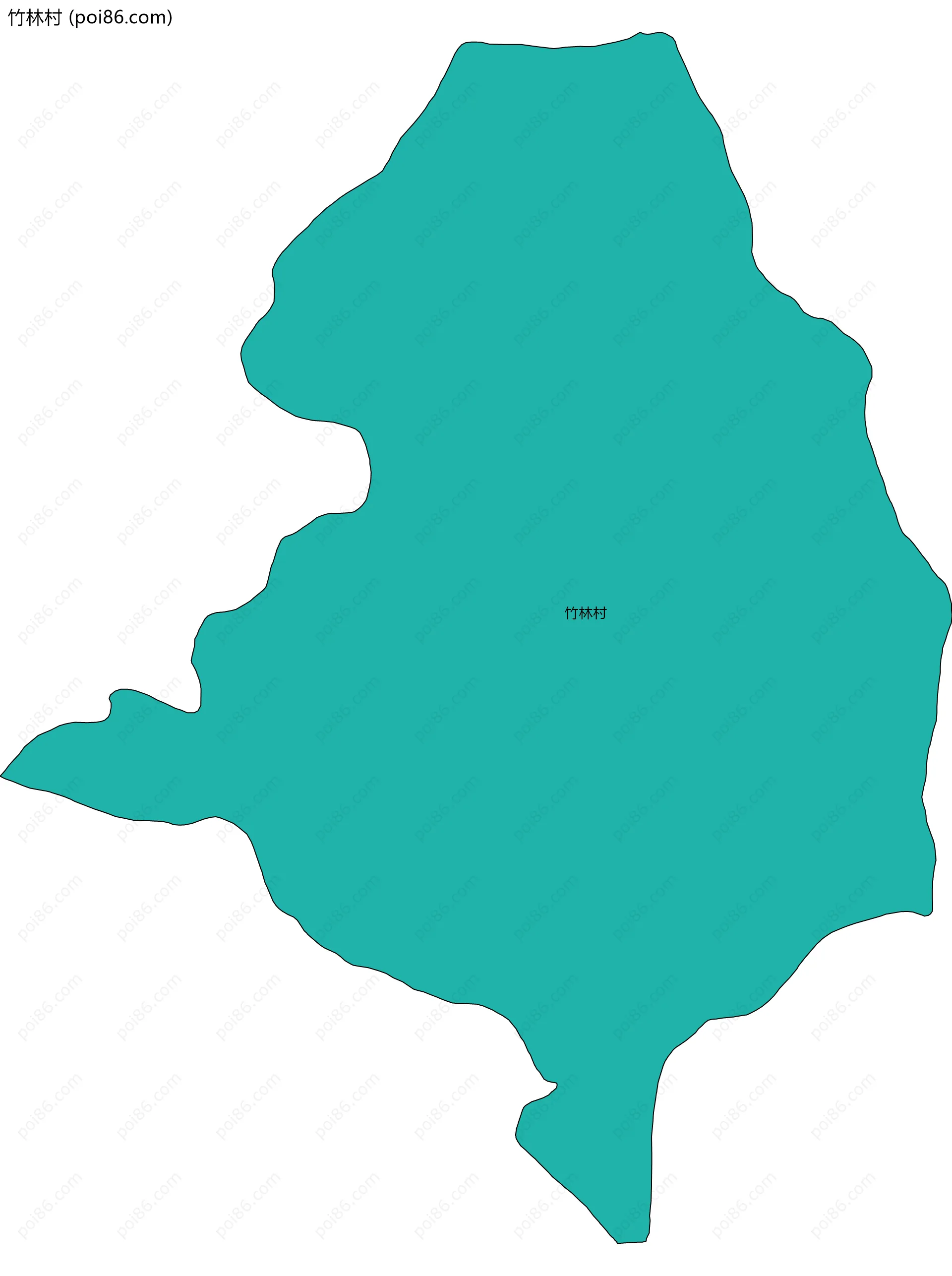 竹林村边界地图