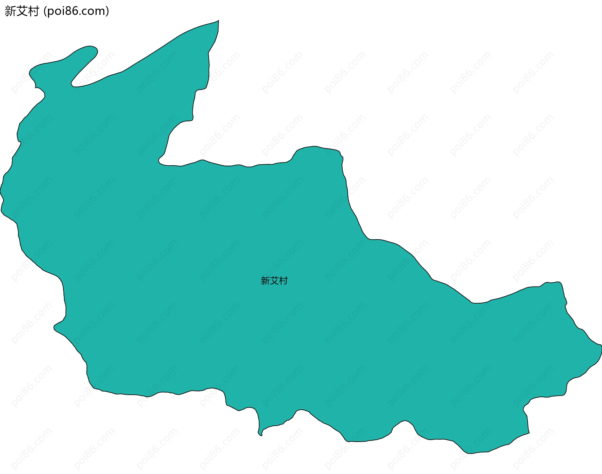 新艾村边界地图
