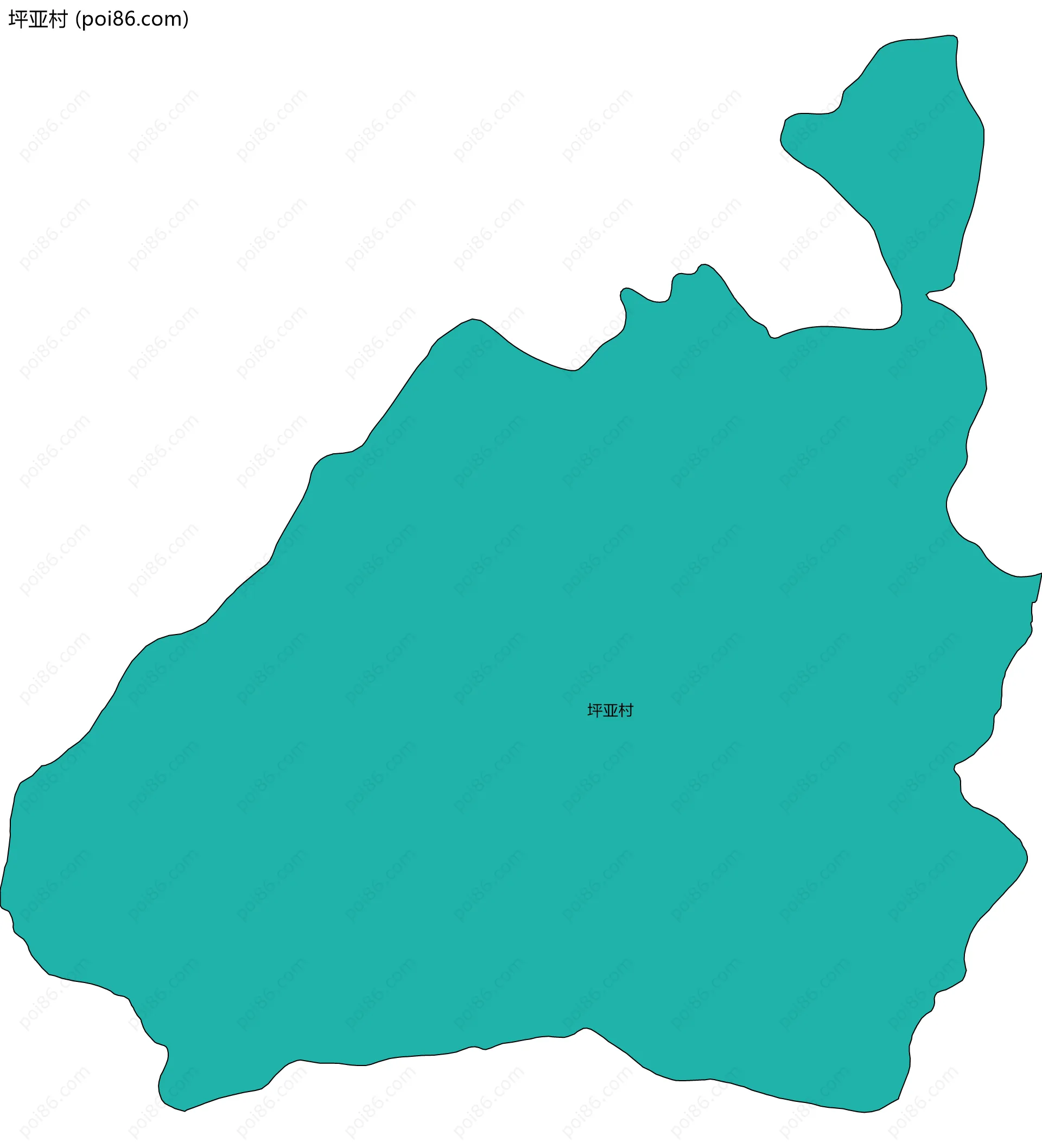 坪亚村边界地图