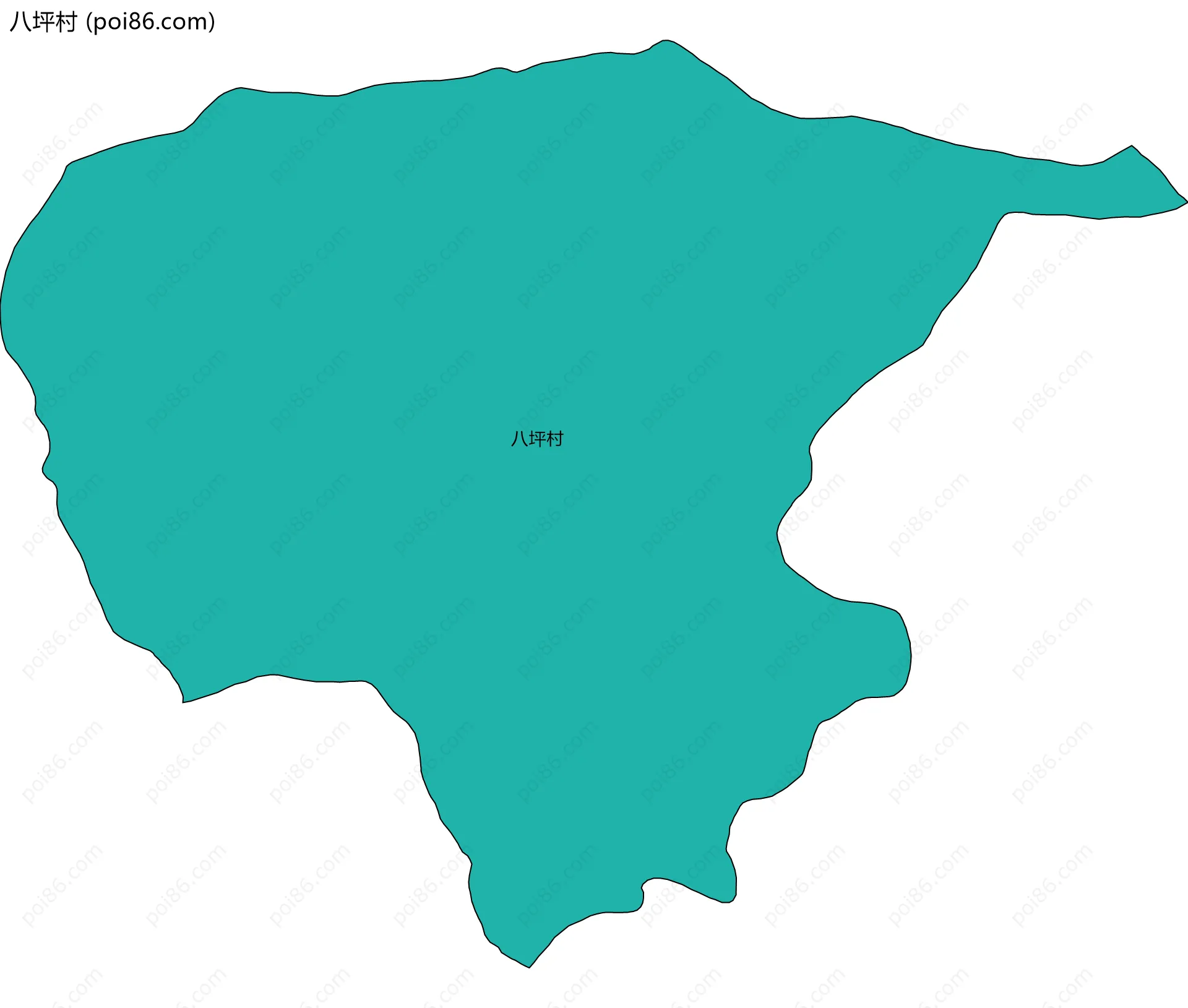 八坪村边界地图