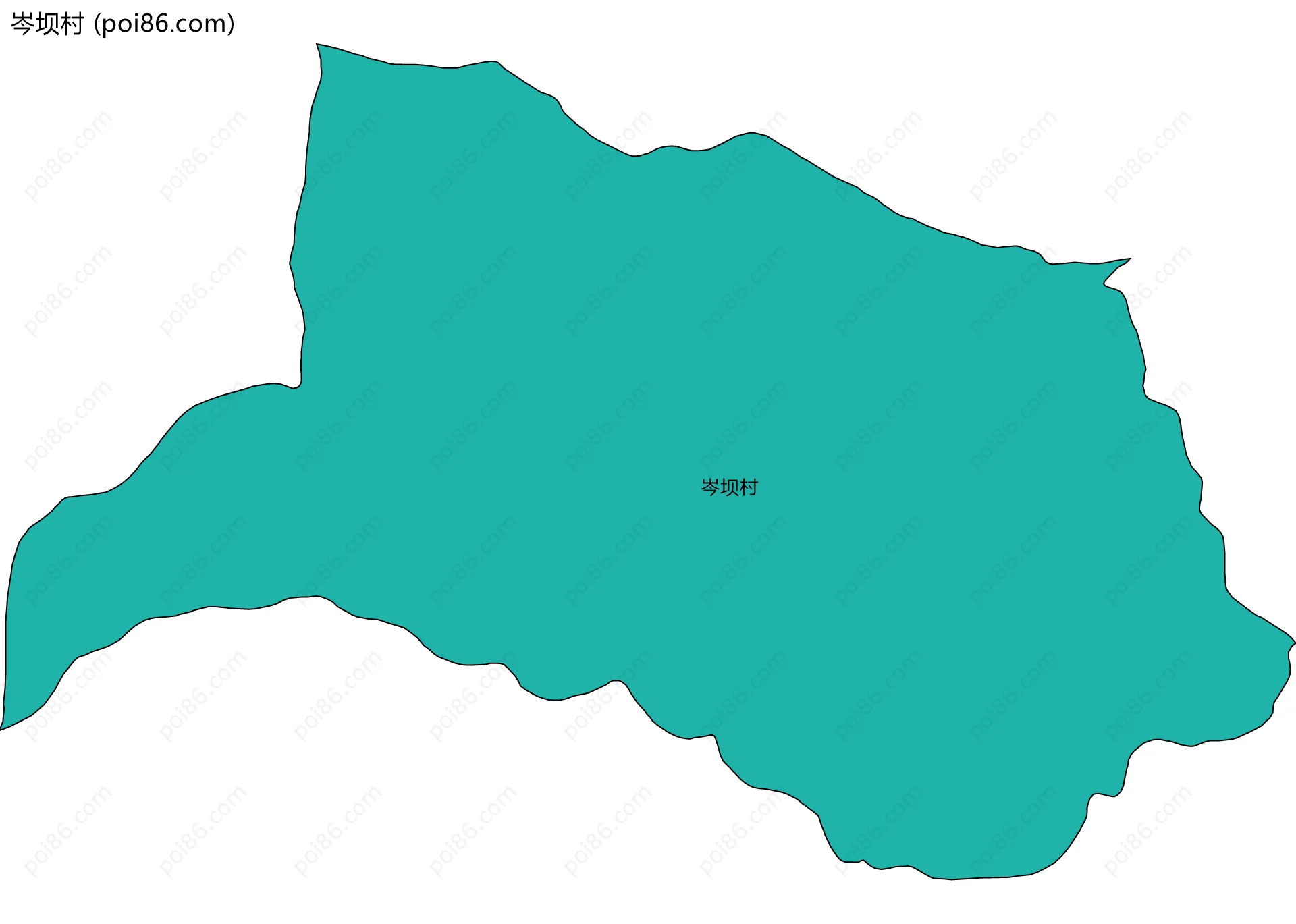 岑坝村边界地图