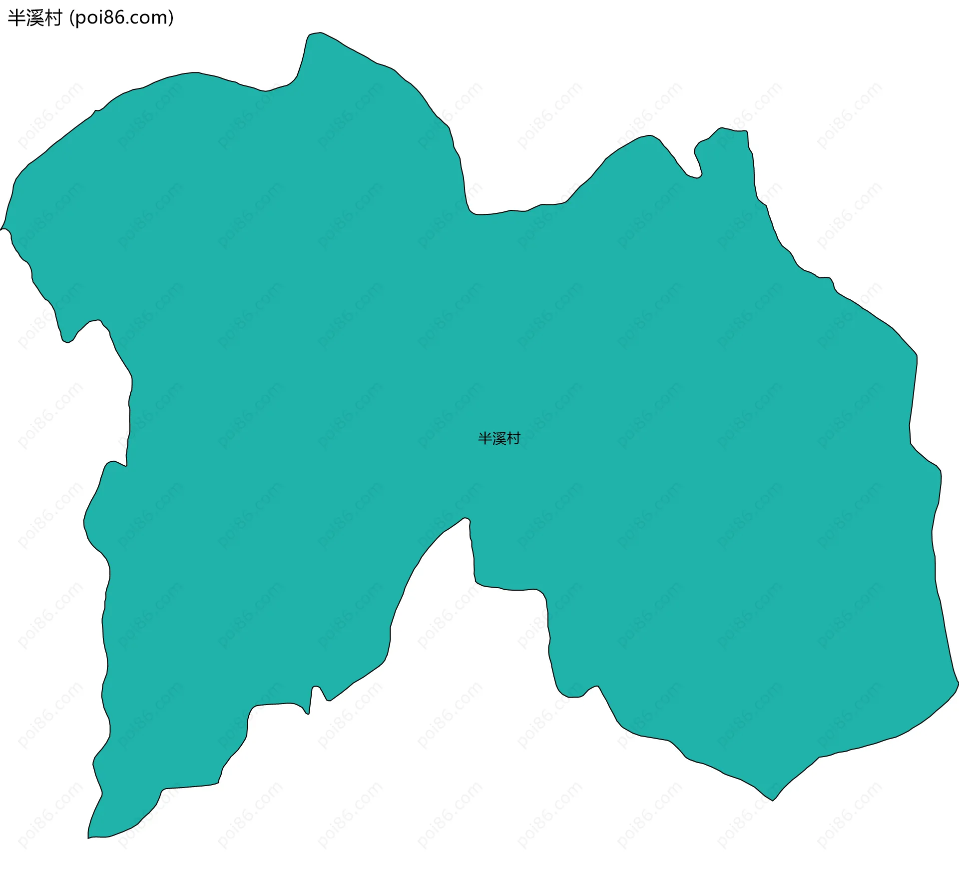 半溪村边界地图
