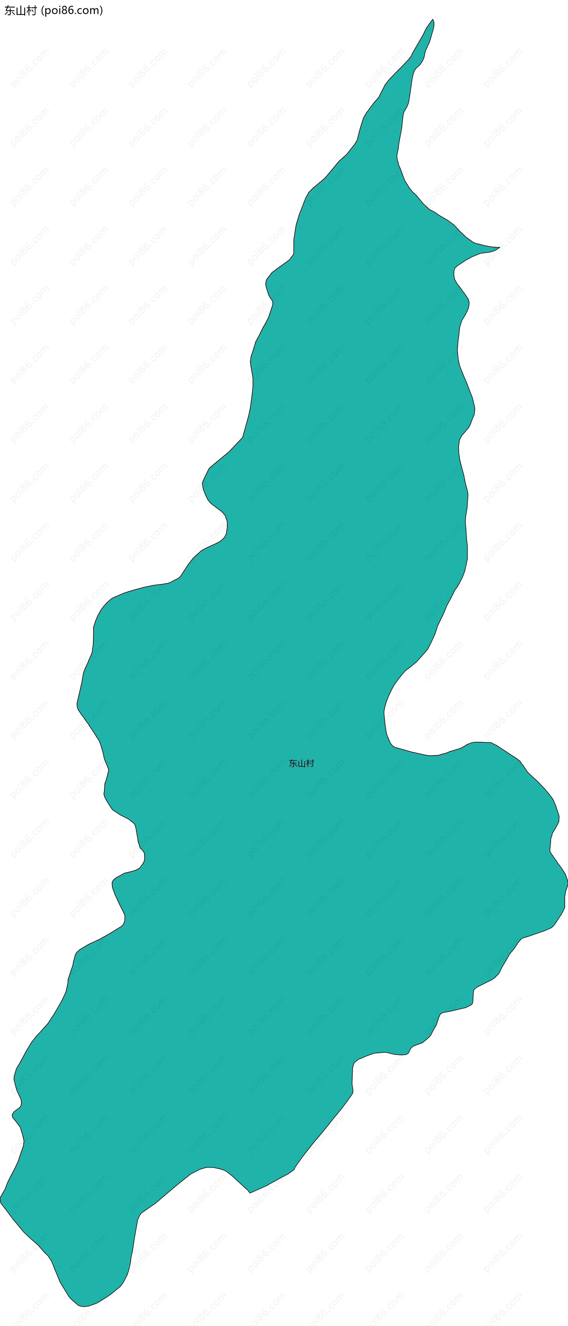 东山村边界地图