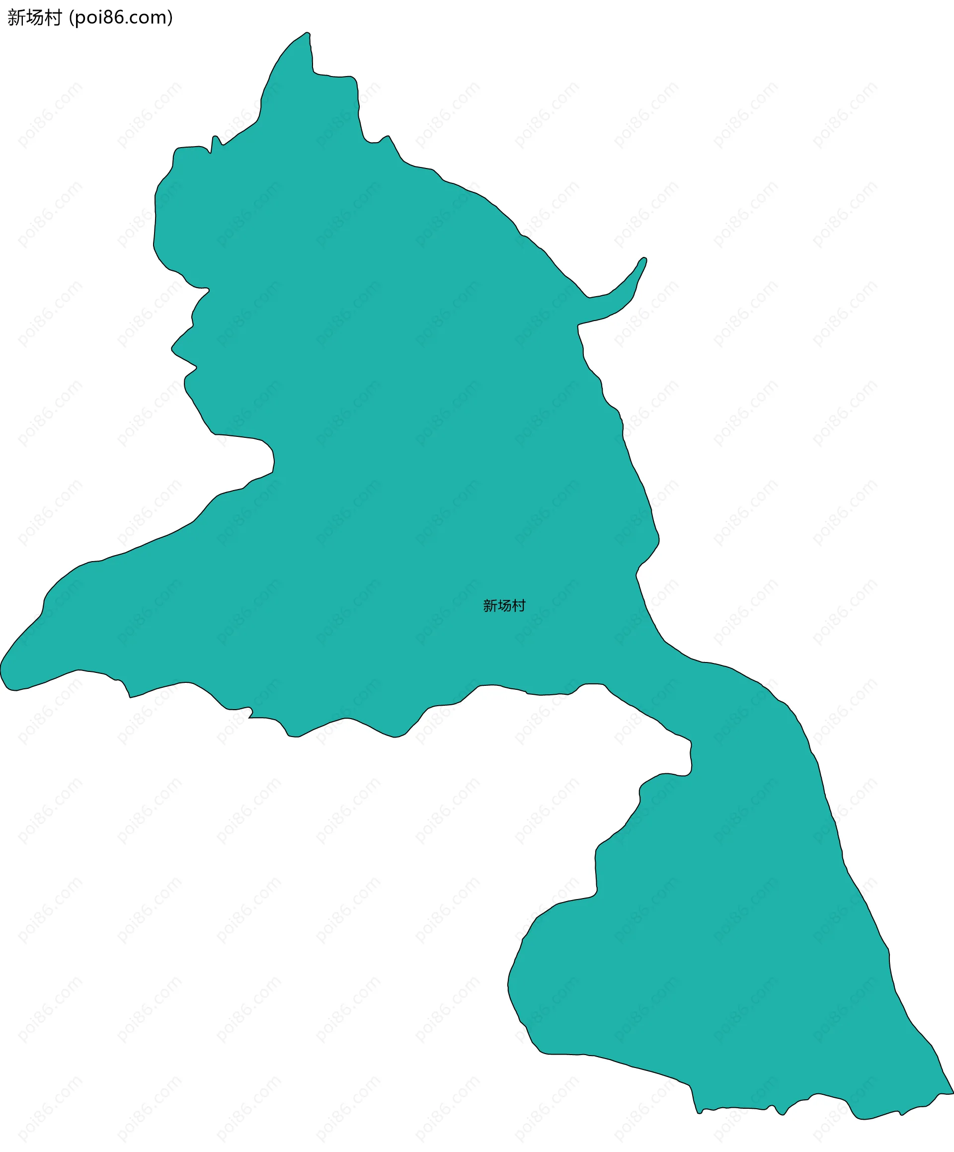 新场村边界地图