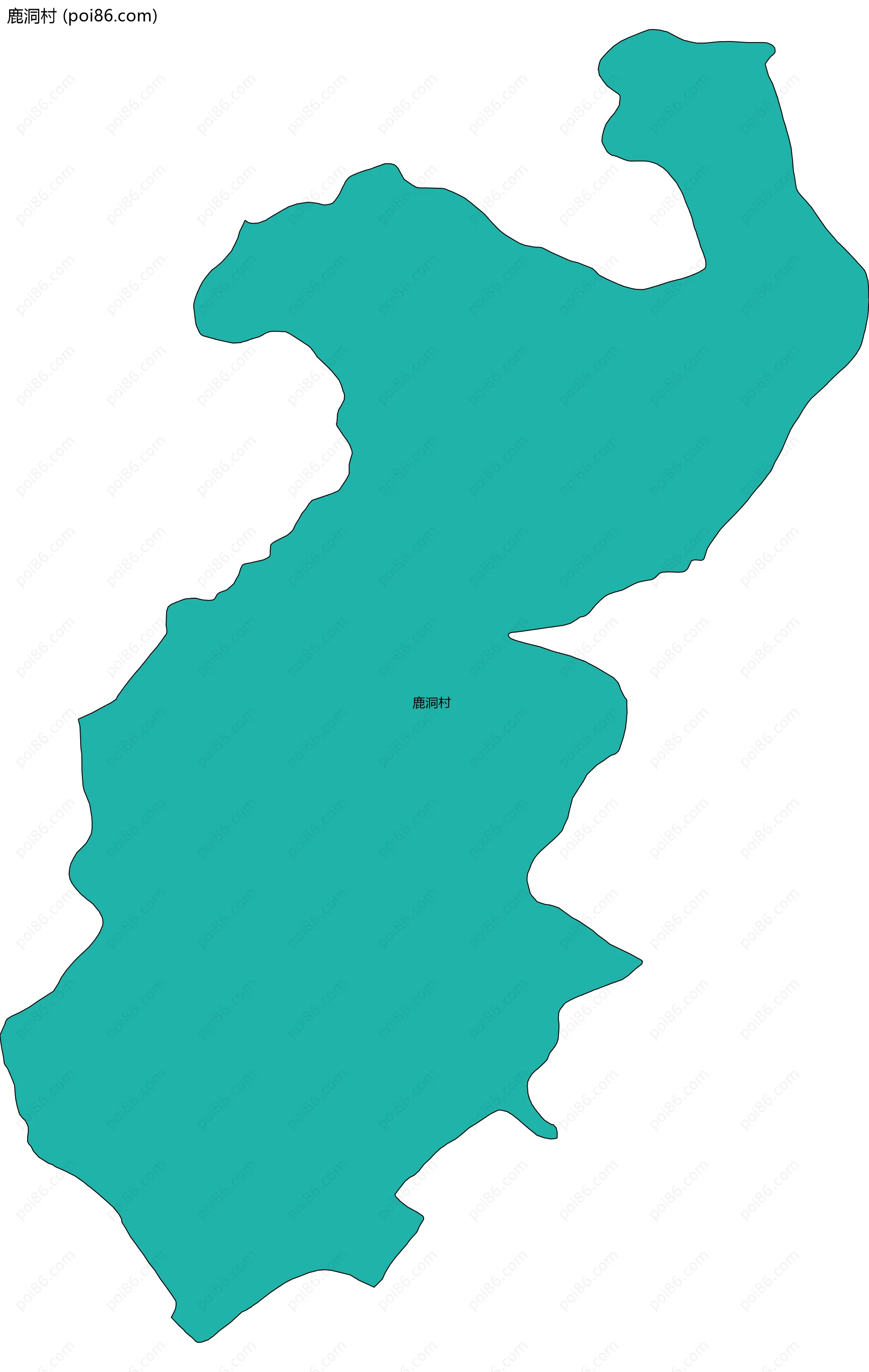 鹿洞村边界地图