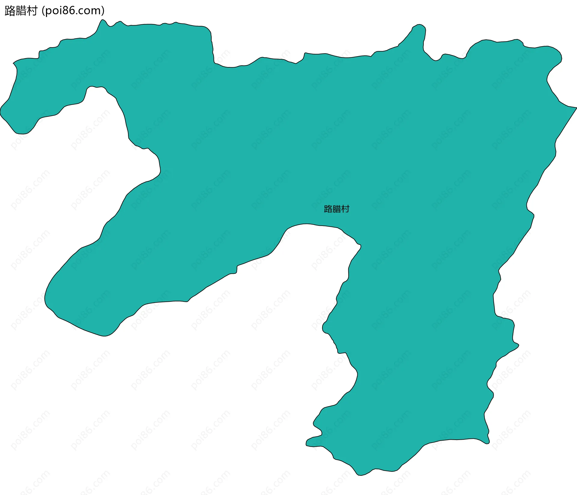 路腊村边界地图
