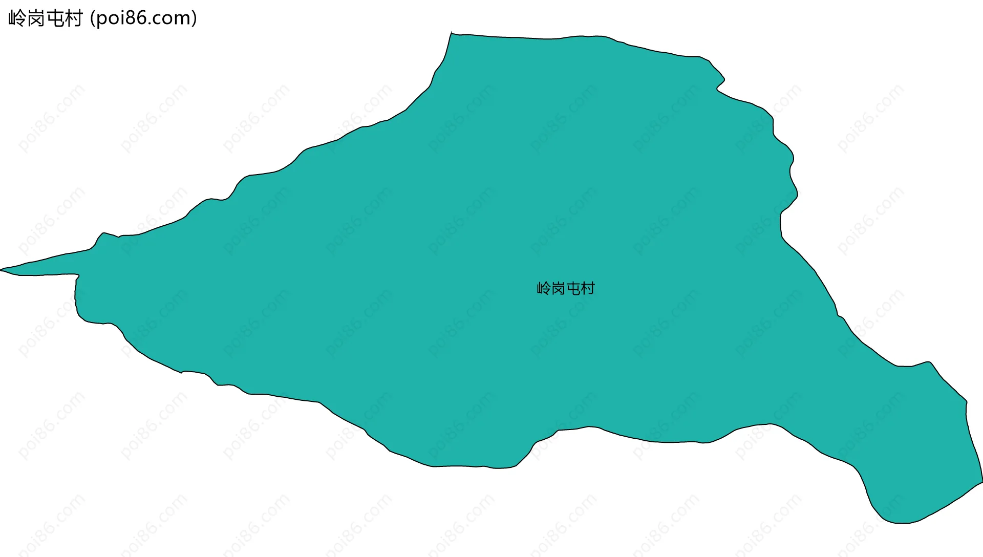 岭岗屯村边界地图