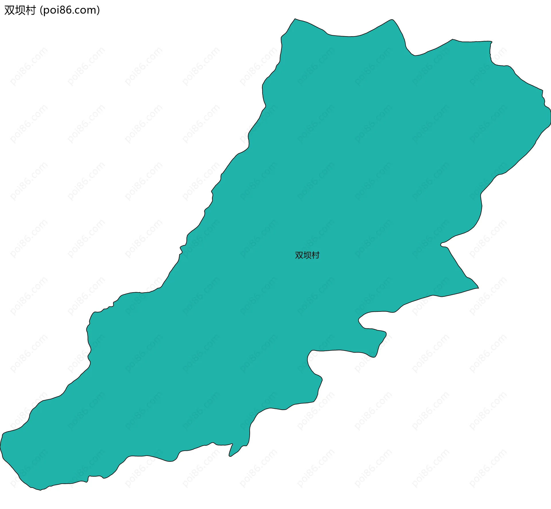 双坝村边界地图