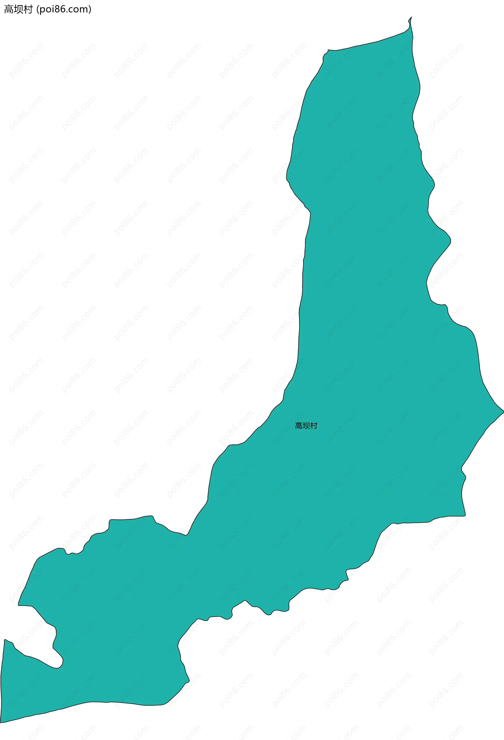 高坝村边界地图