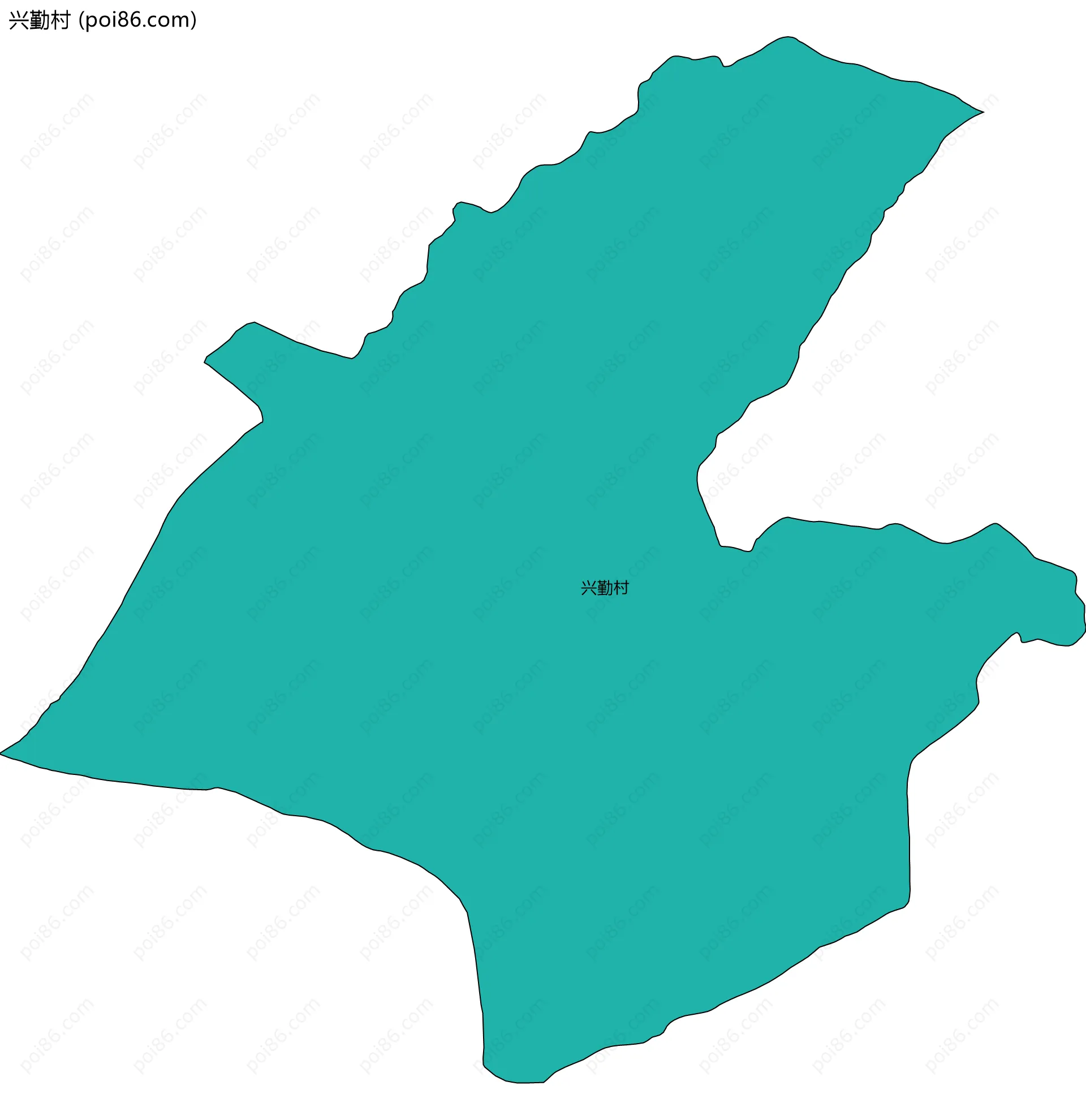 兴勤村边界地图