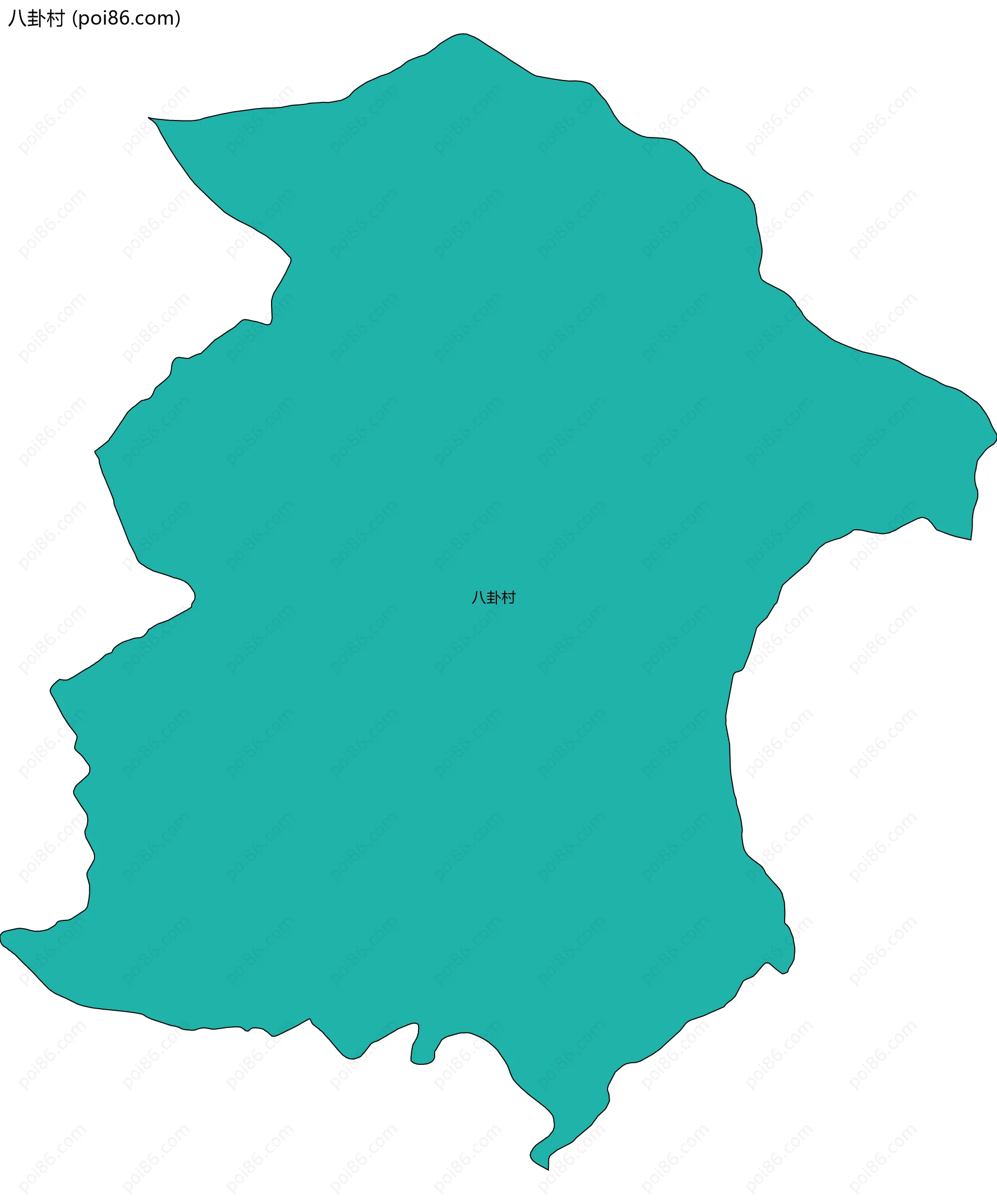 八卦村边界地图