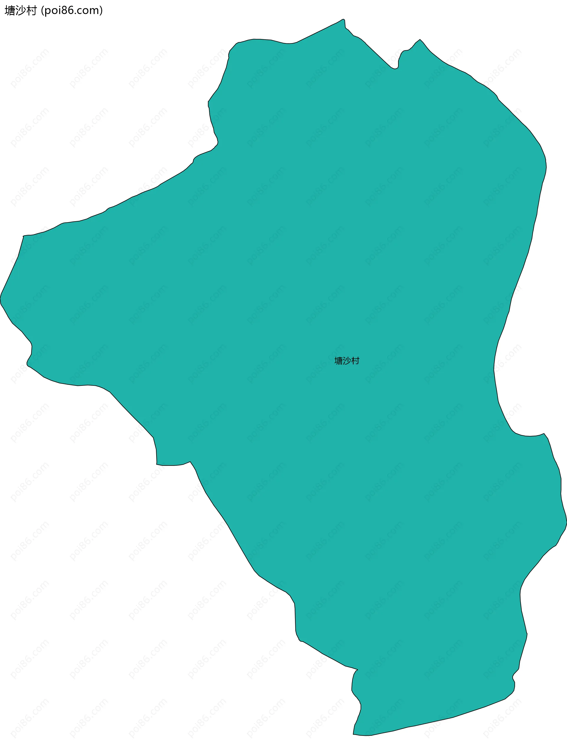 塘沙村边界地图