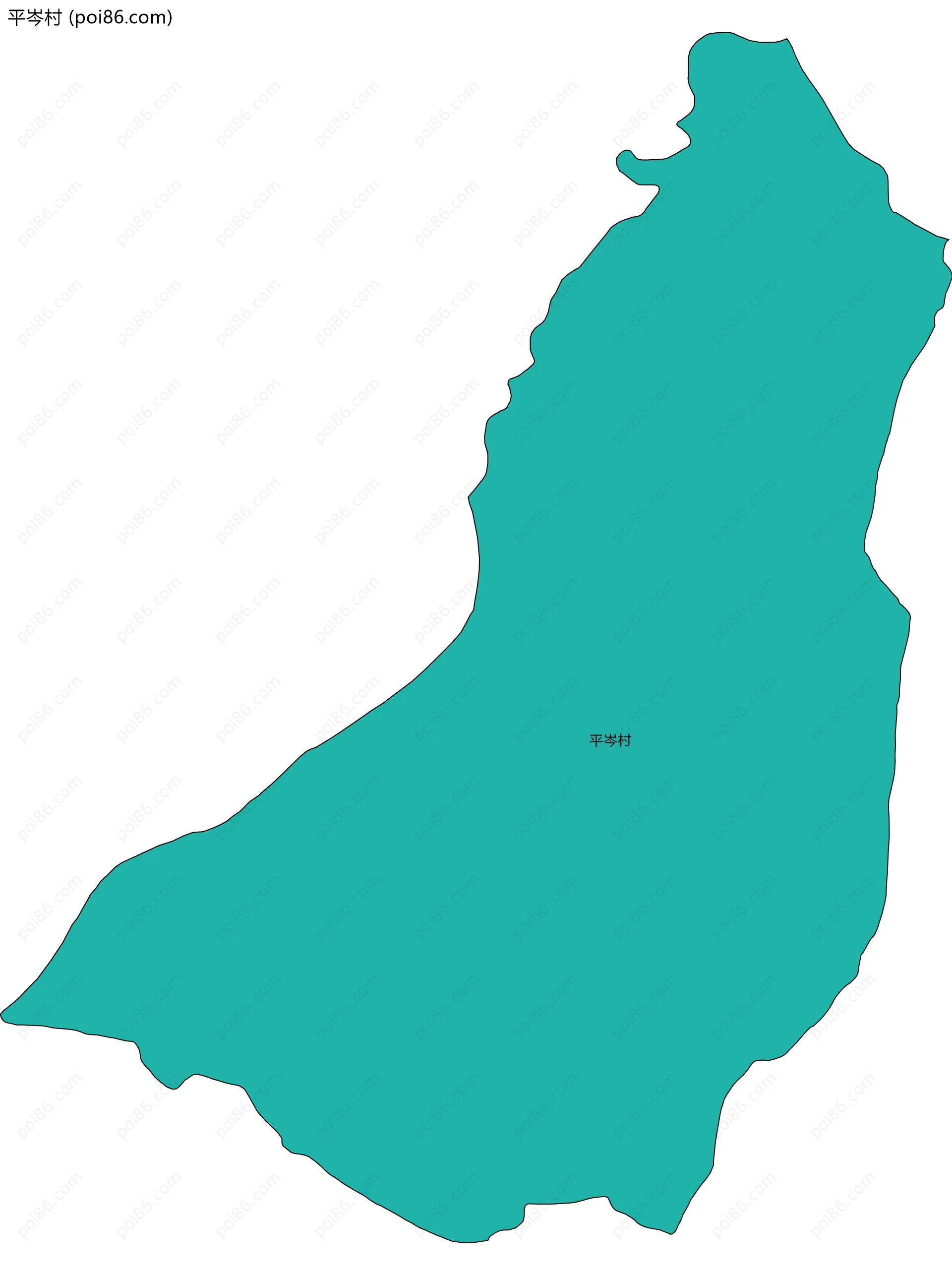 平岑村边界地图