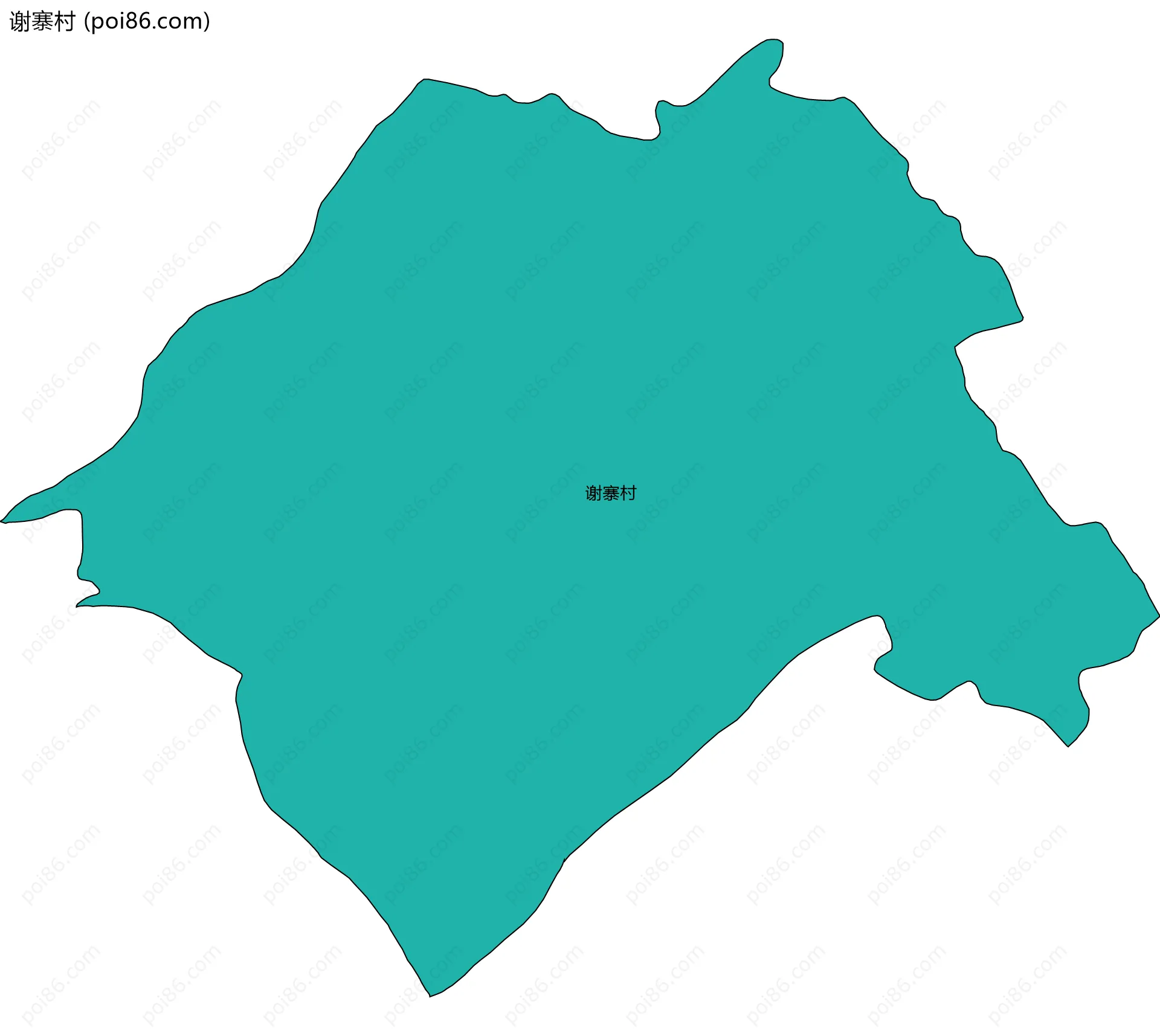 谢寨村边界地图