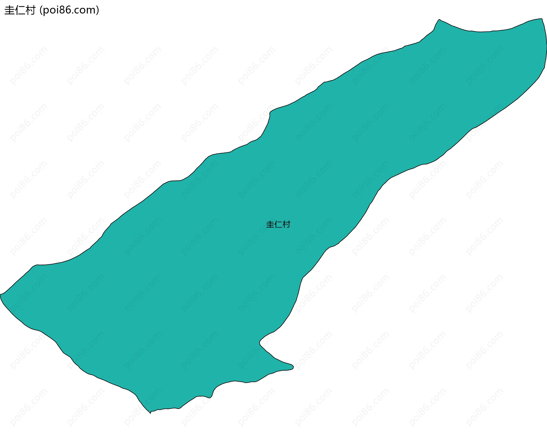 圭仁村边界地图