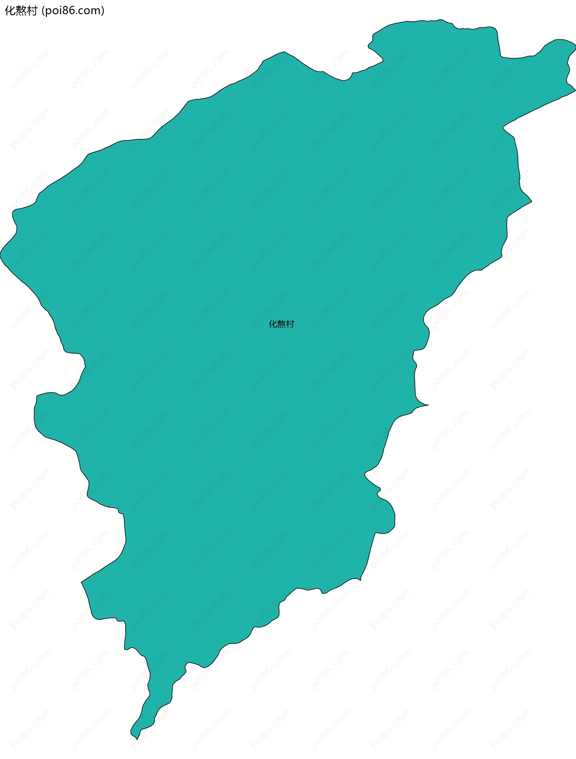 化熬村边界地图