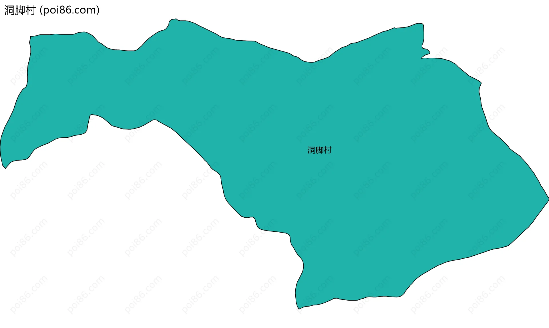 洞脚村边界地图