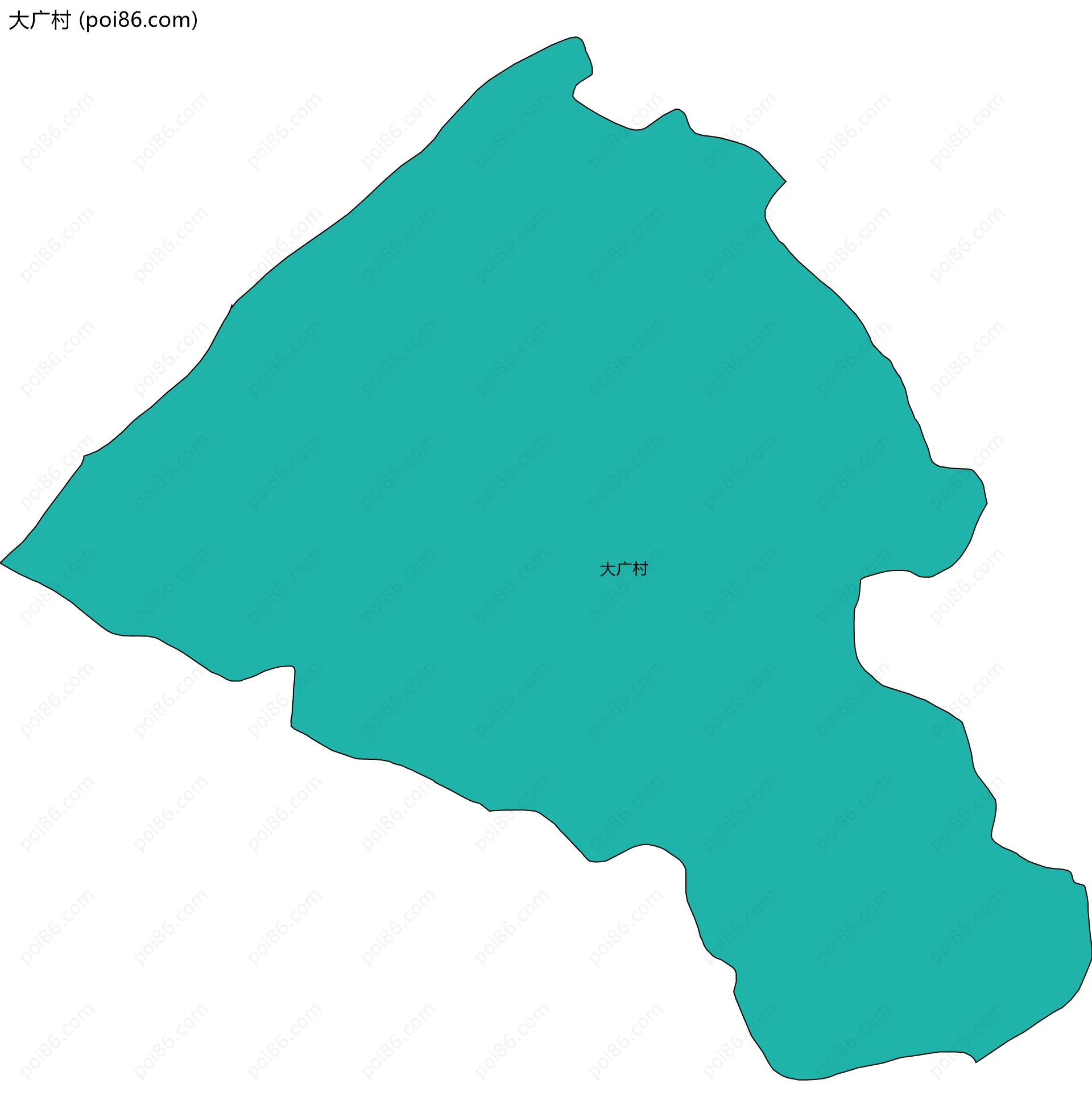 大广村边界地图