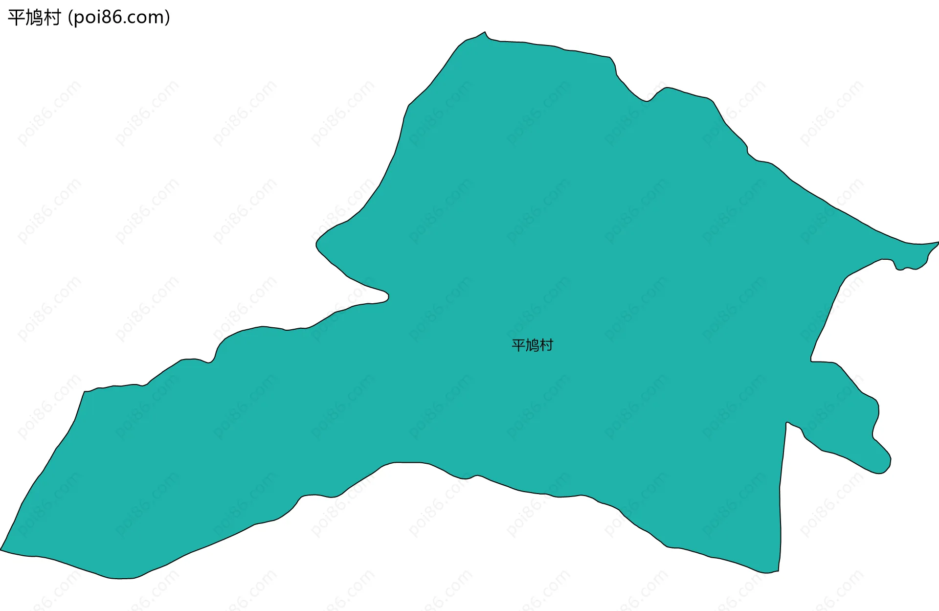 平鸠村边界地图