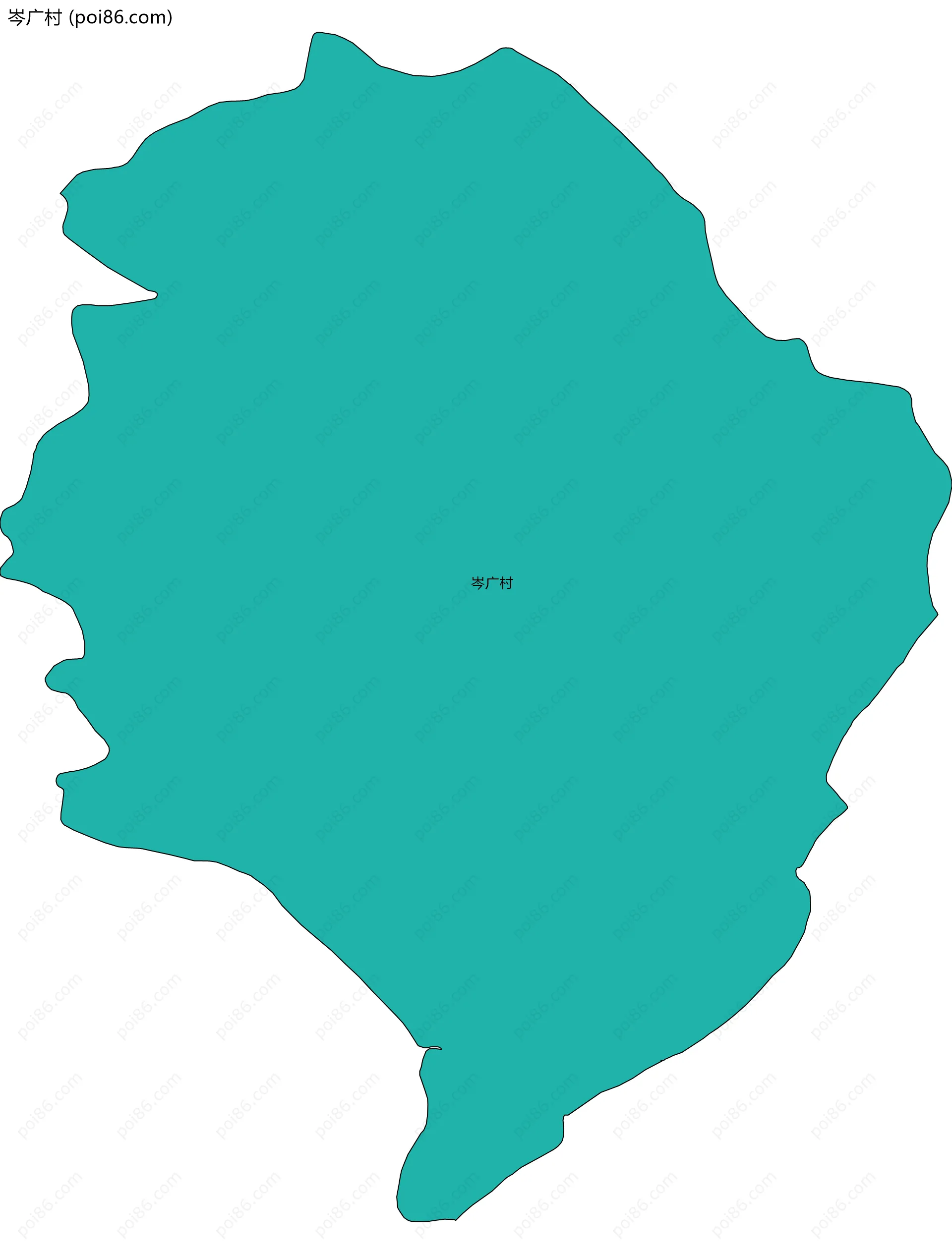 岑广村边界地图