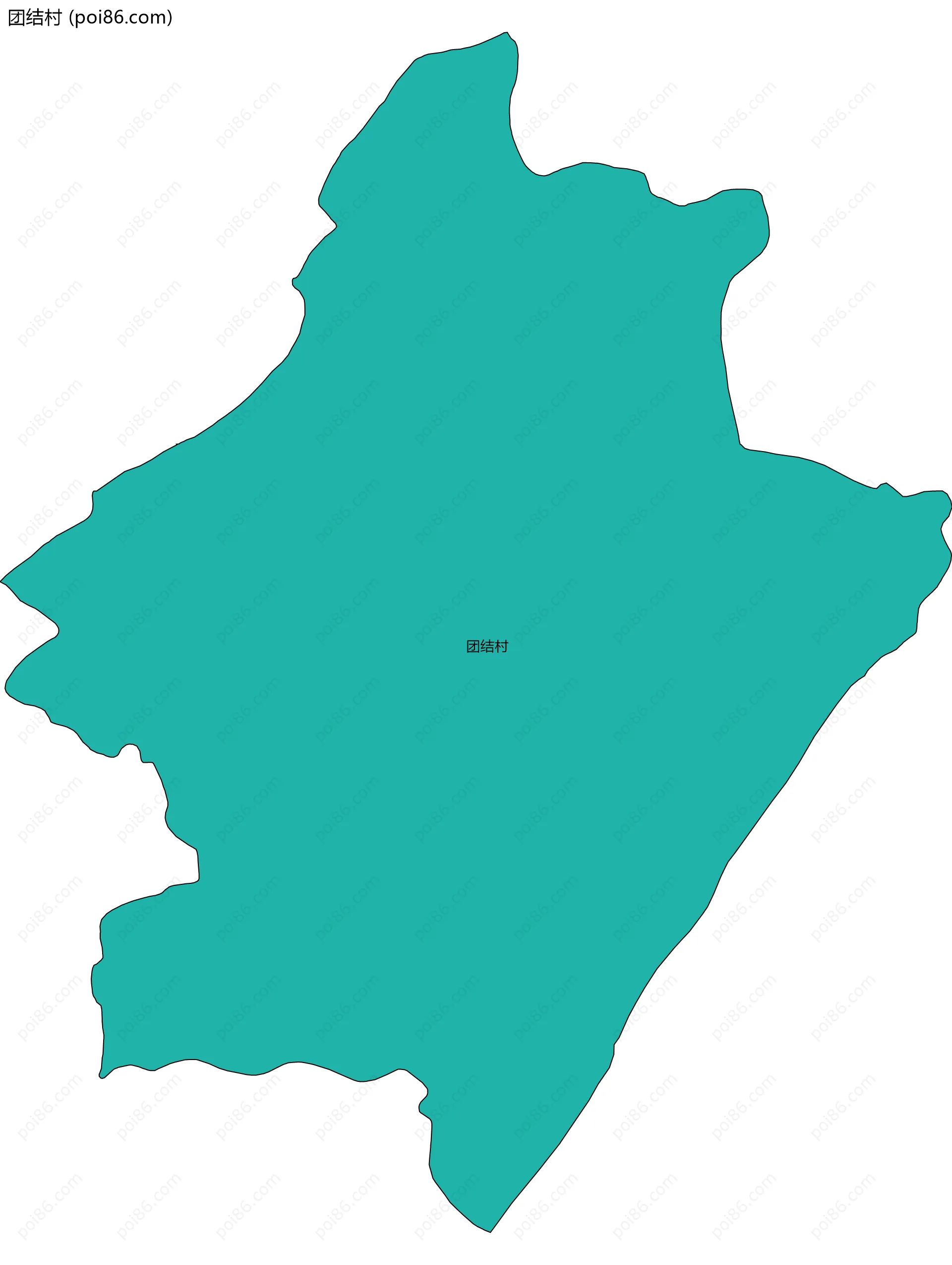 团结村边界地图