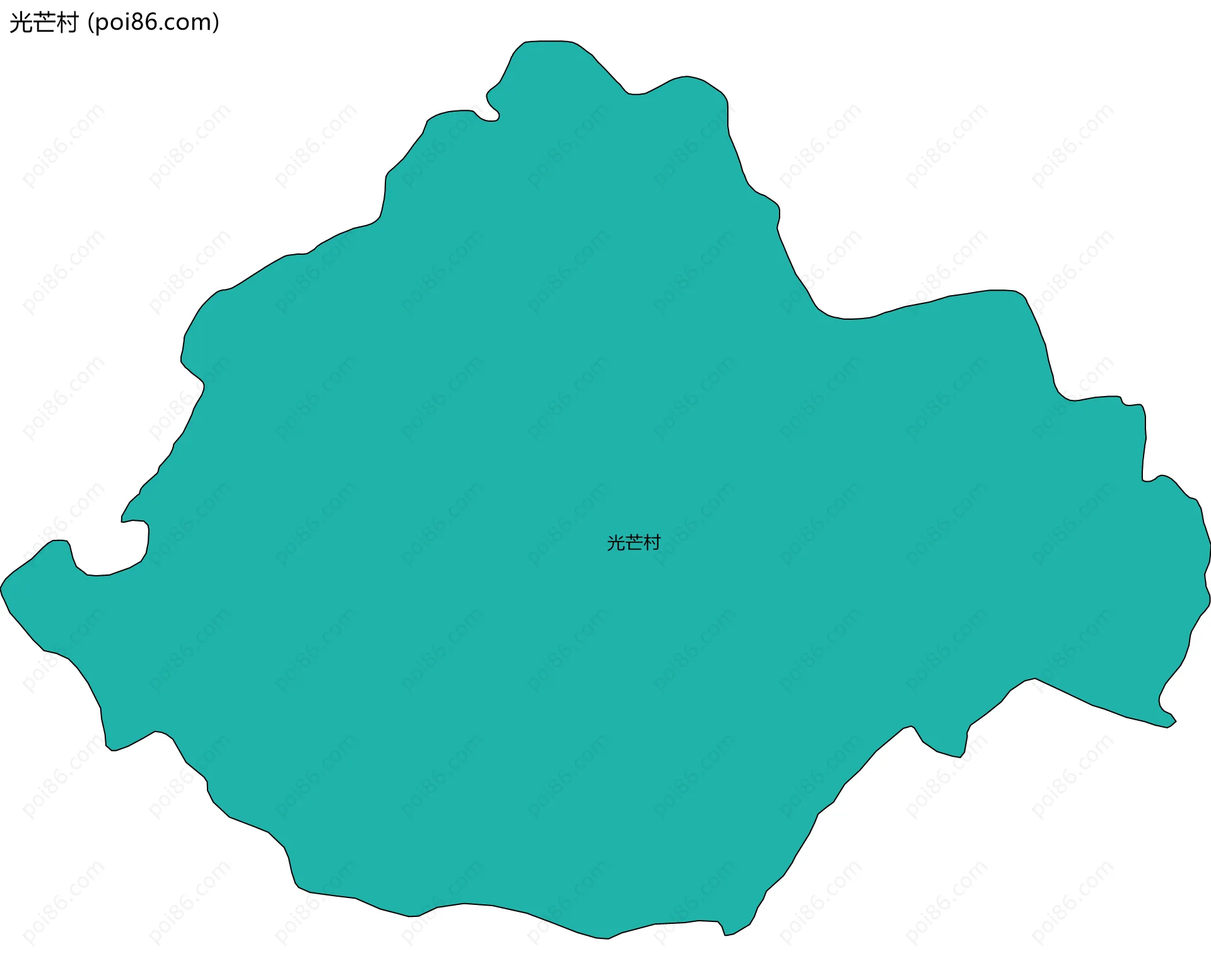 光芒村边界地图